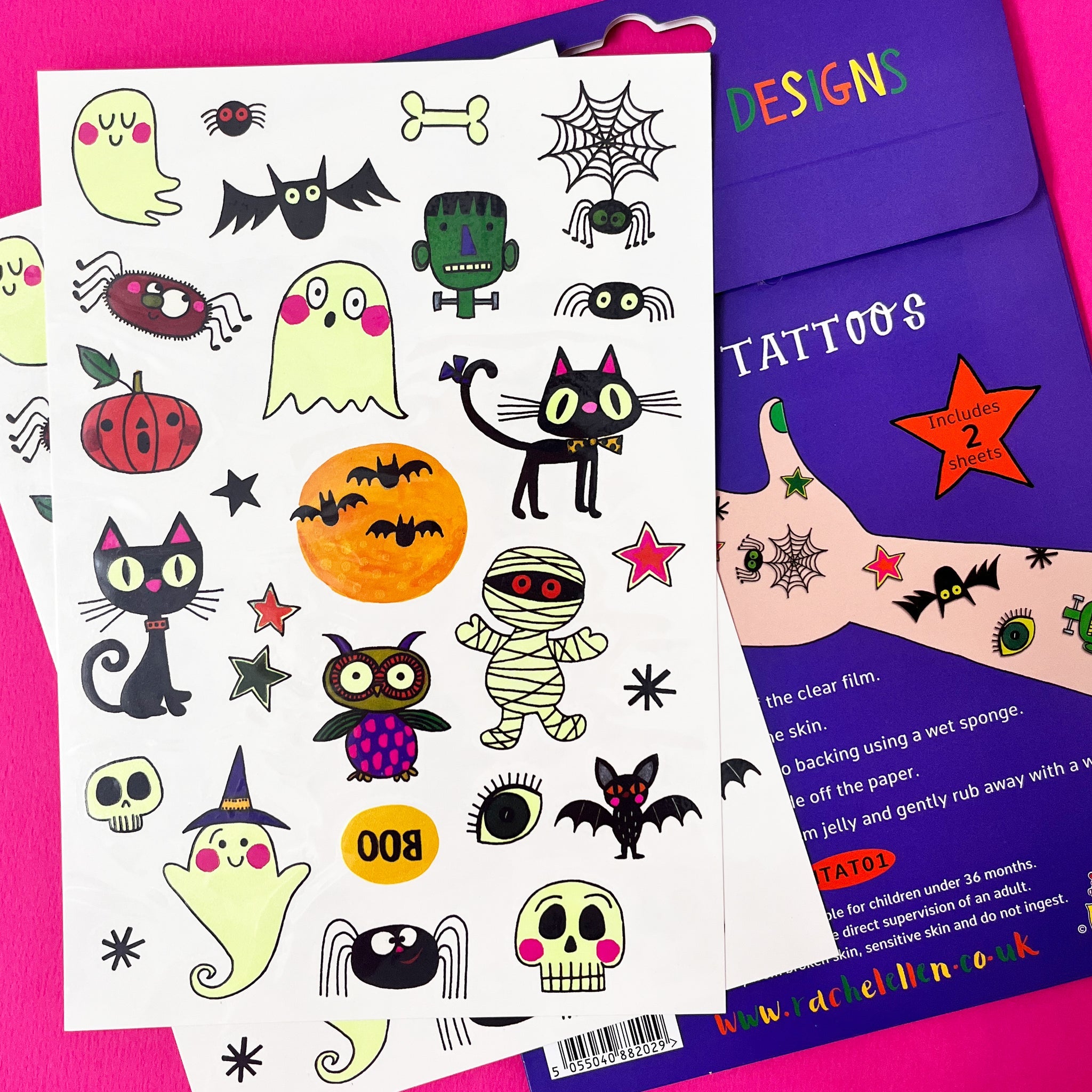 Rachel Ellen - Spooky Halloween Children Temporary Tattoos