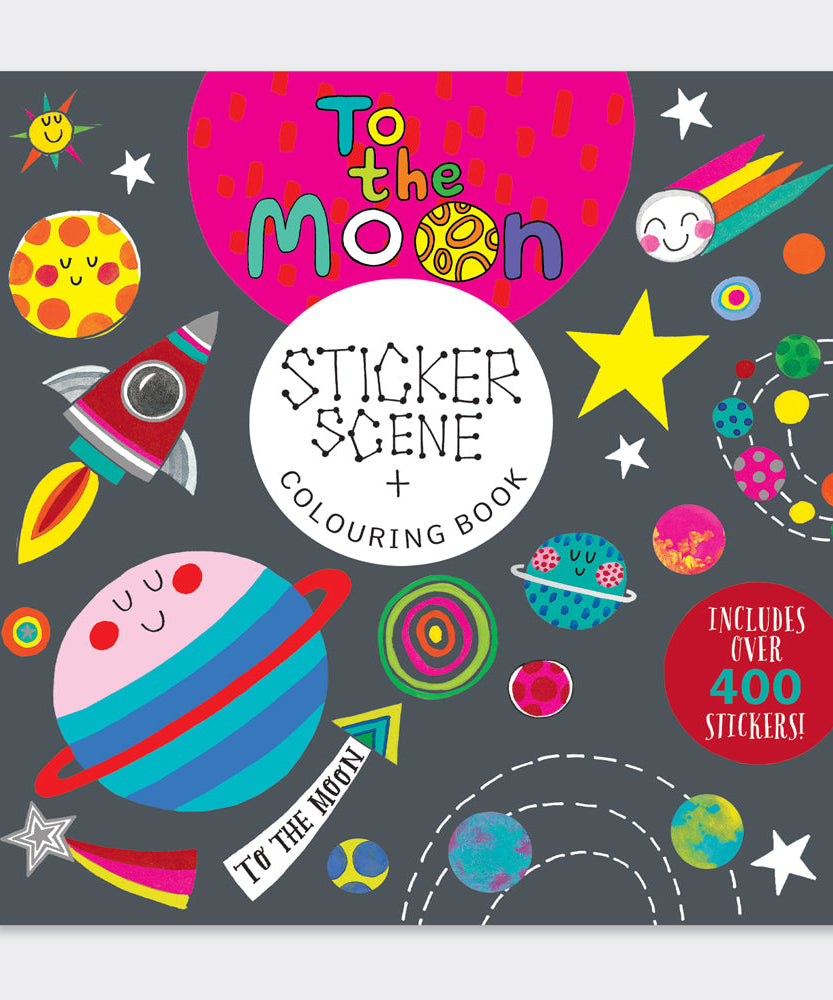 Rachel Ellen - To The Moon Sticker Scene Coloring and Activity Book