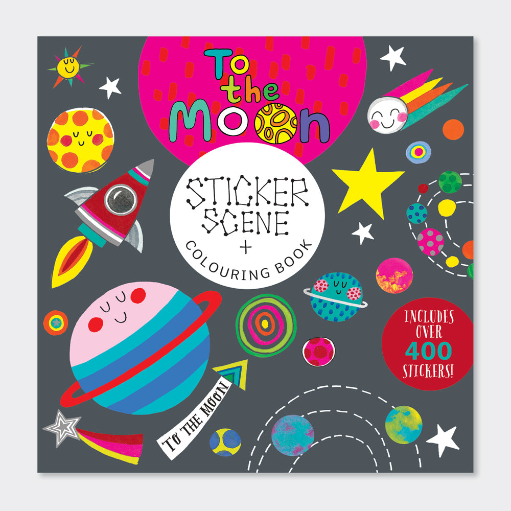 Rachel Ellen - To The Moon Sticker Scene Coloring and Activity Book