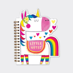 Rachel Ellen - Unicorn Shaped Wire-bound Notebook