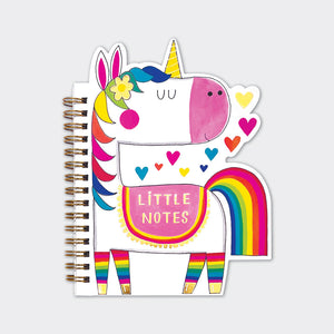 Rachel Ellen - Unicorn Shaped Wire-bound Notebook