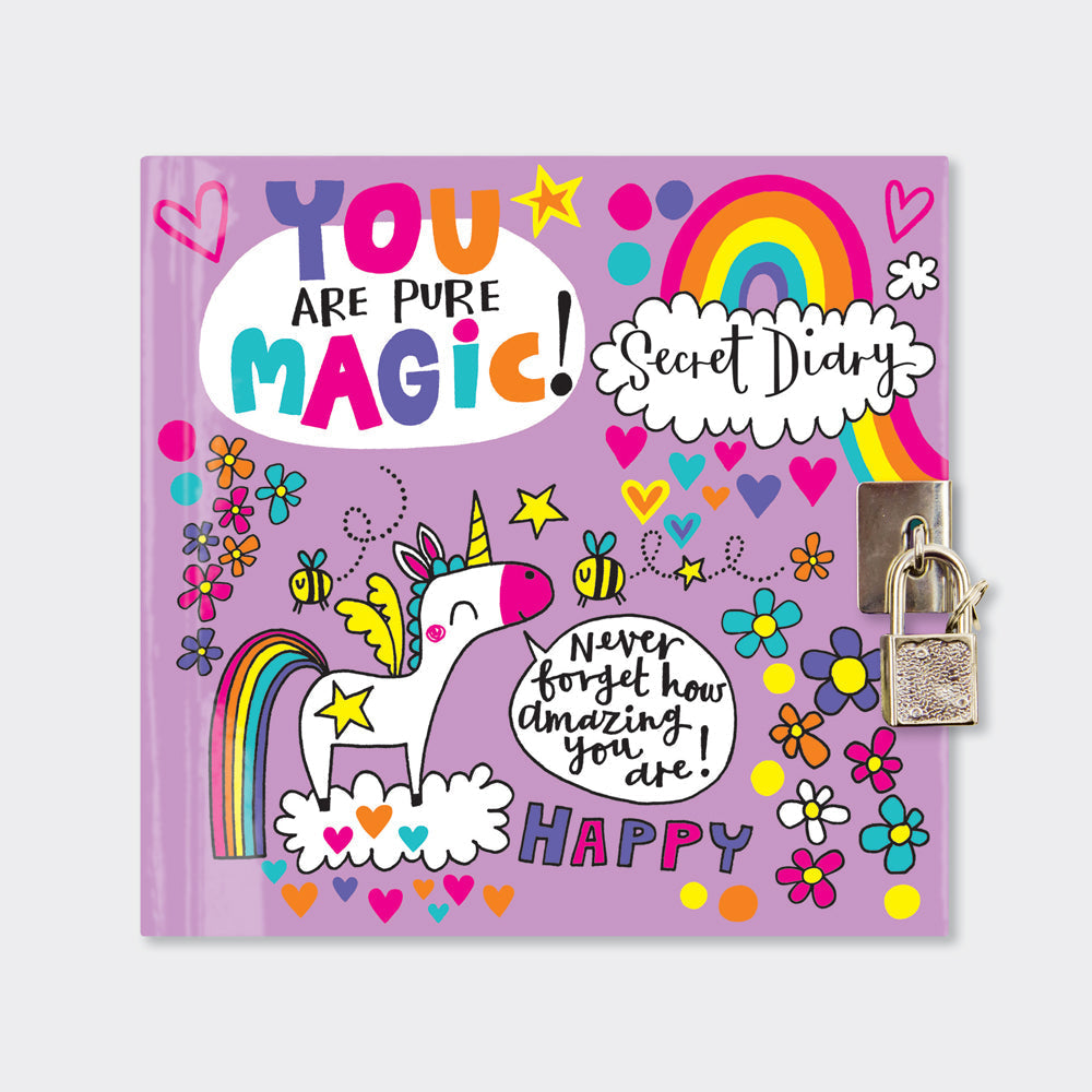 Rachel Ellen - You Are Pure Magic - Unicorn Lockable Secret Diary