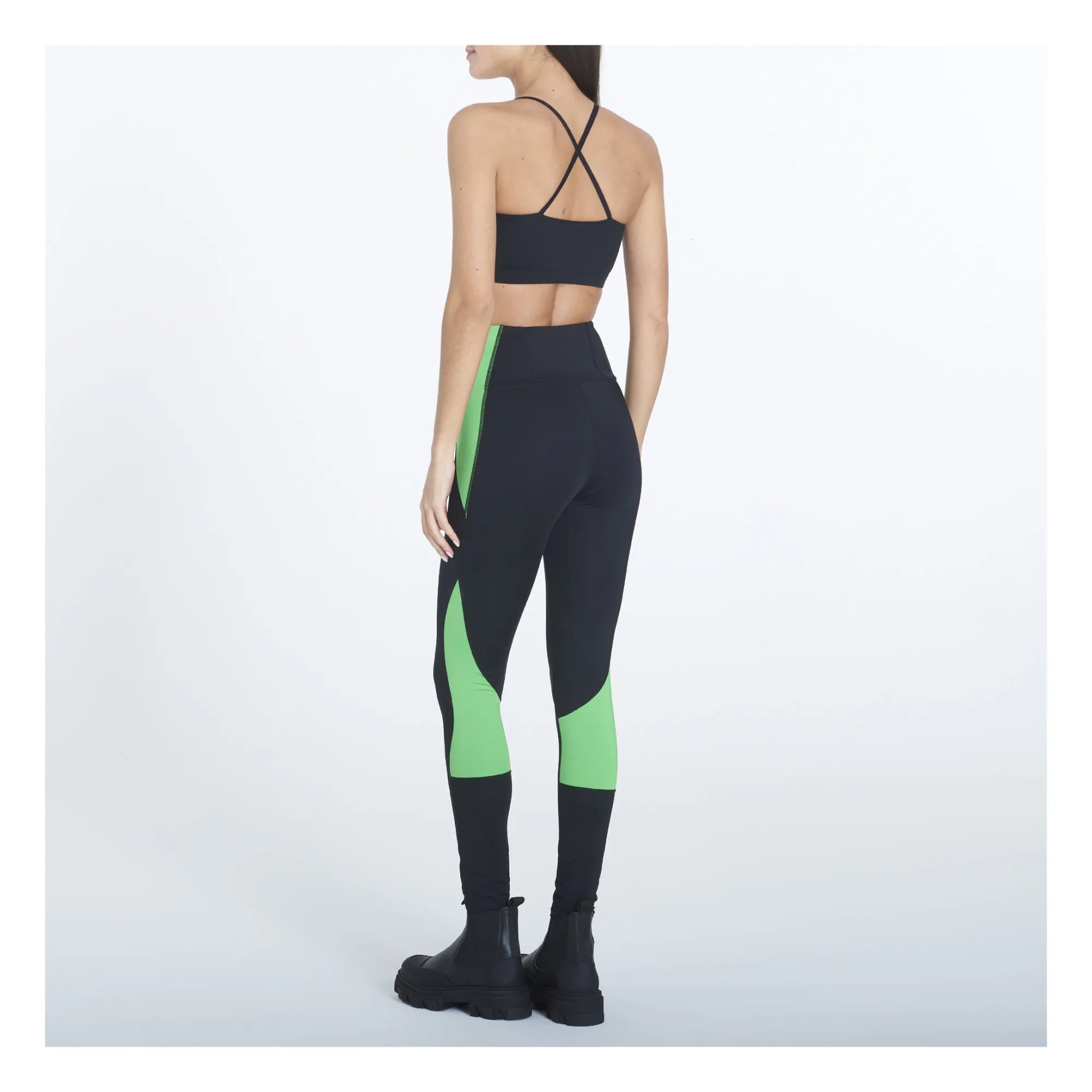 Ganni - Recycled Material Active Sports Bra | Black