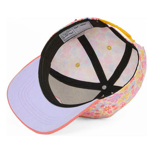 Hello Hossy - Retro Flowers Curved Visor Hat | Pink