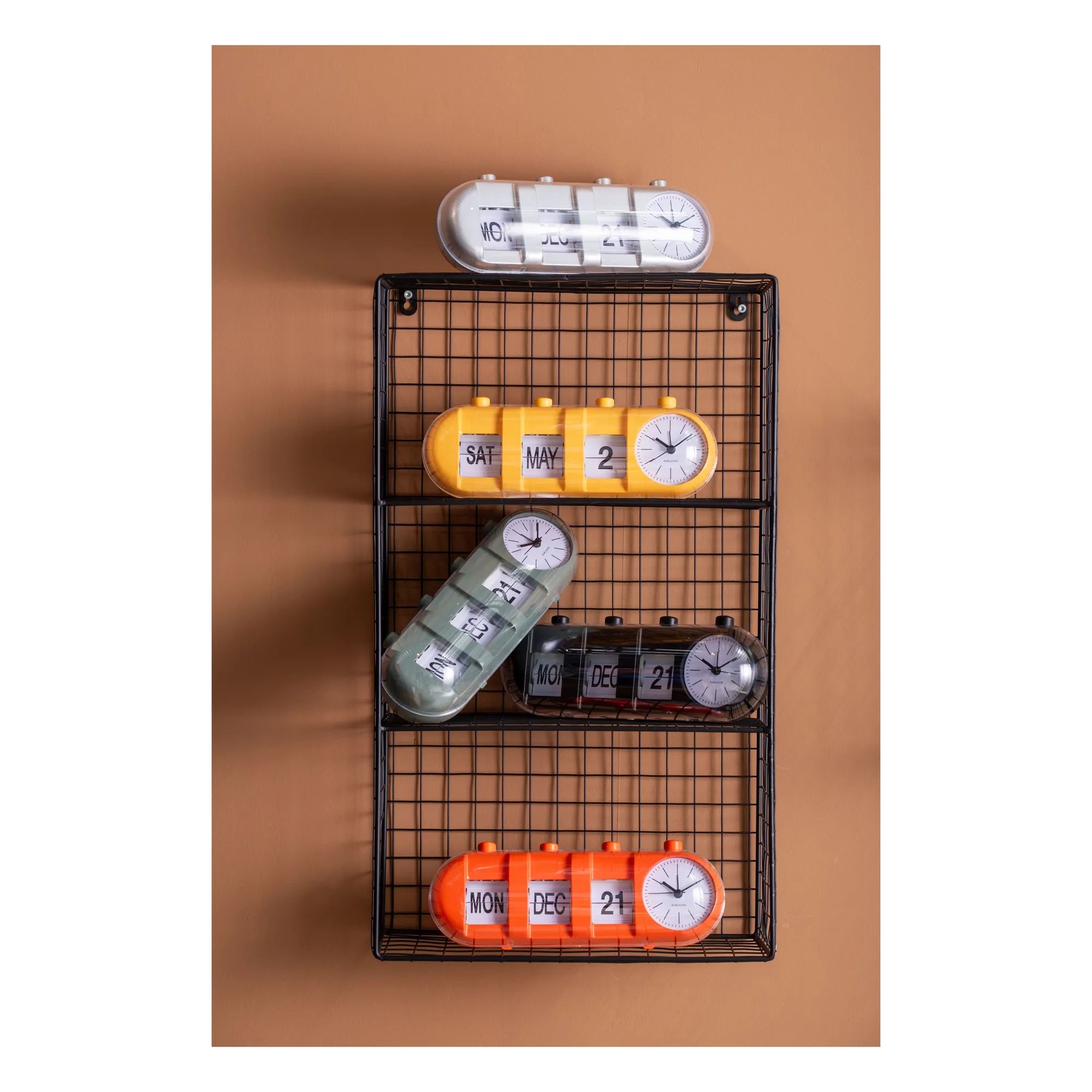 Present Time - Retro Tube Alarm Clock | Orange