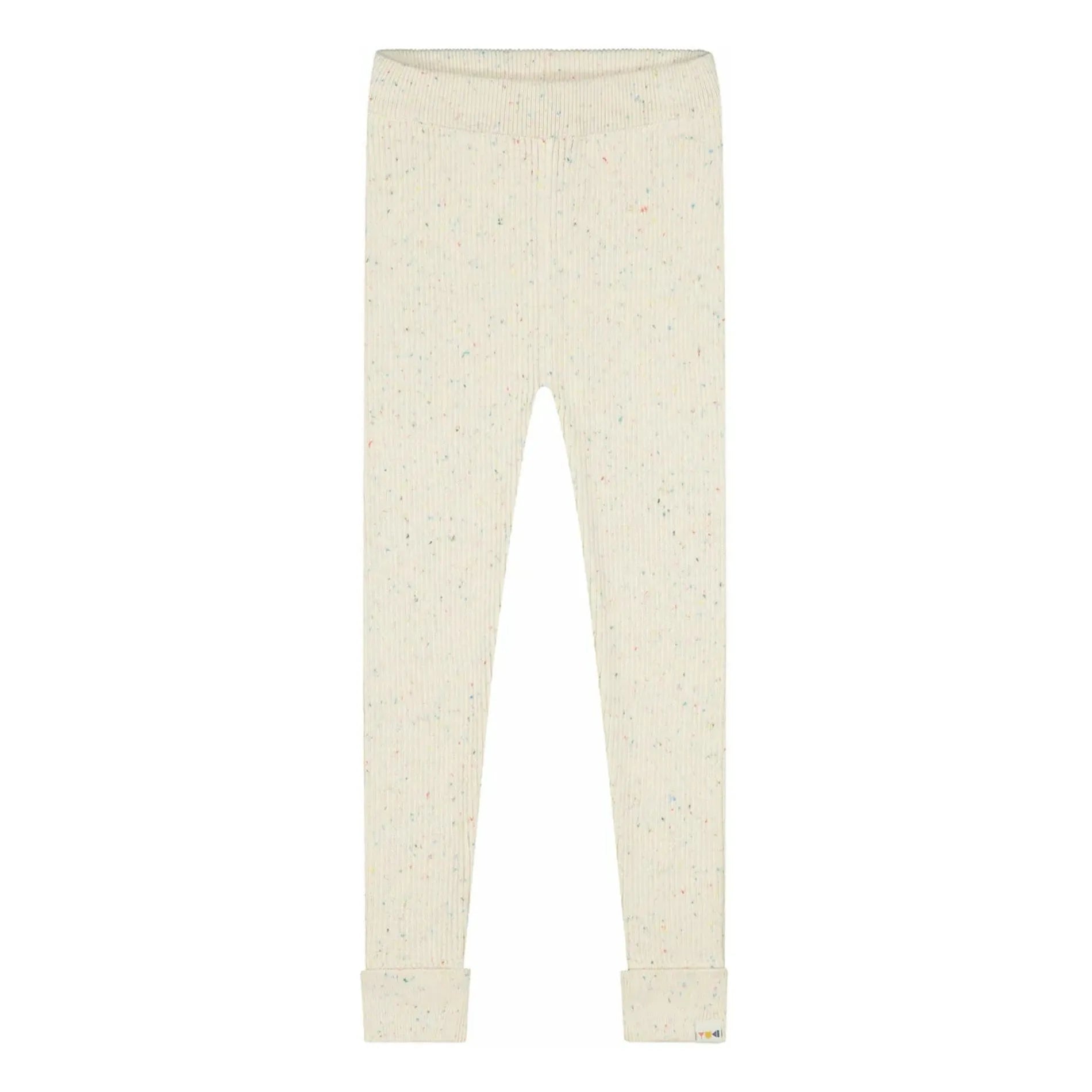 Yuki - Ribbed Organic Cotton Leggings | Heather White