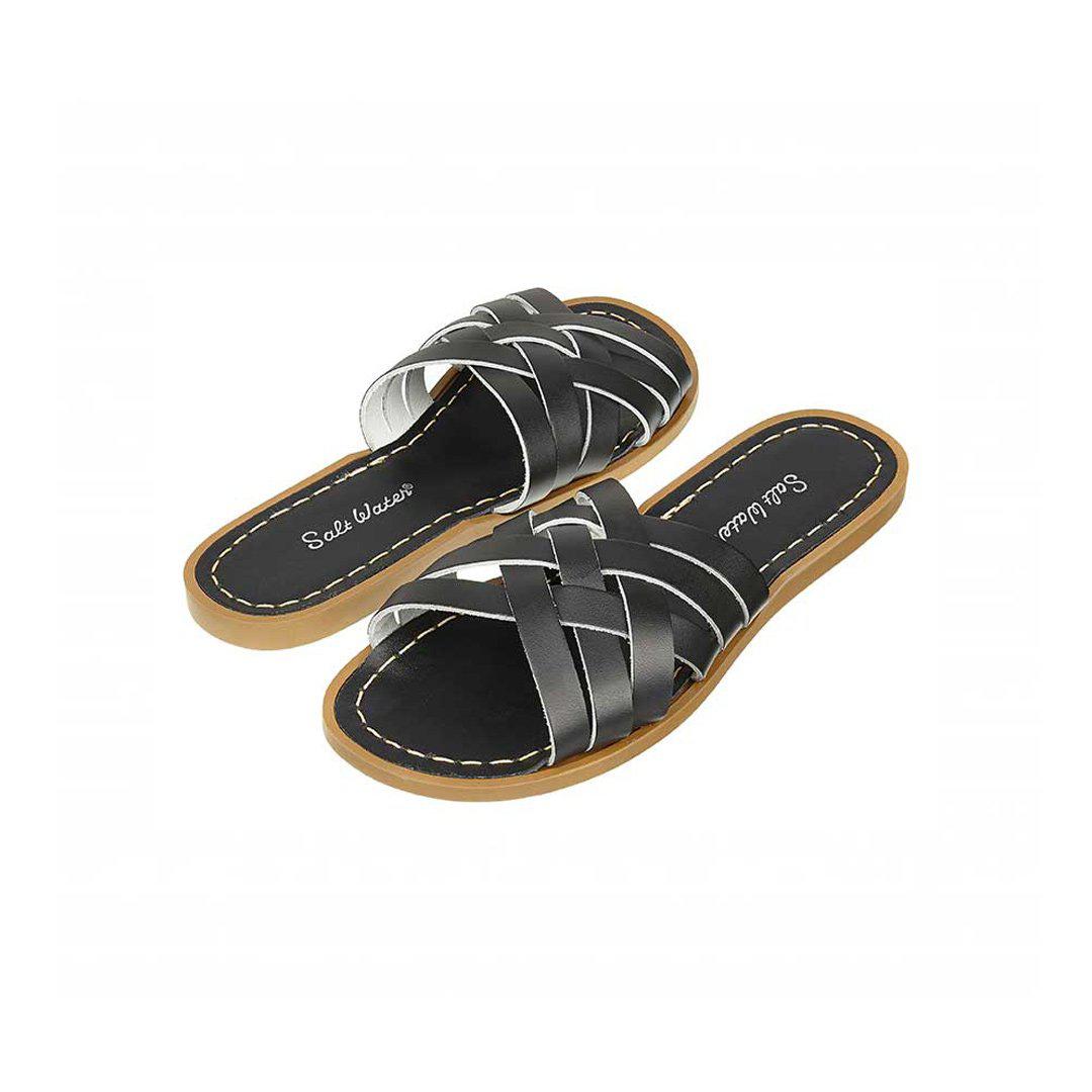 Outlet - Salt-Water Women's Sandals - Retro Slide - Black-Adult Sandals-Black-SW 4 Adult (UK 3) | Natural Baby Shower