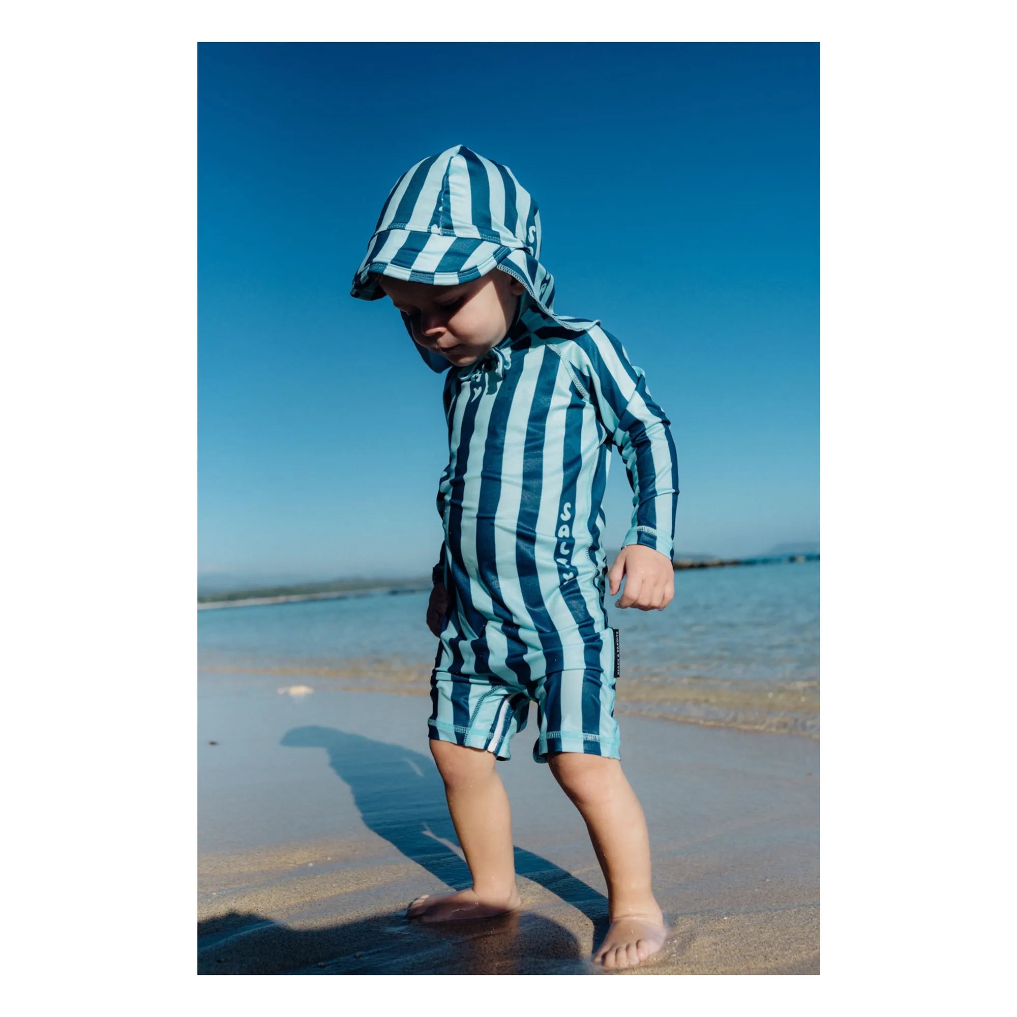 Beach & Bandits - Salty Stripes Geri Dönüştürülmüş Elyaf UV Koruma Tulum | Lacivert
