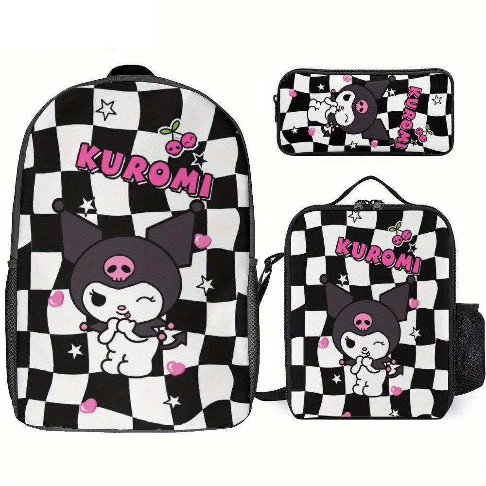 Sanrio - Kuromi 3-Piece School Bag Set