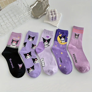 Sanrio - Kuromi 5 Pack Kids Socks