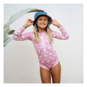 Beach & Bandits - Sea Smiley UV Protective Swimsuit Made from Recycled Fibers | Pink