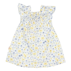 Búho - Seersucker Floral Dress | Light Blue