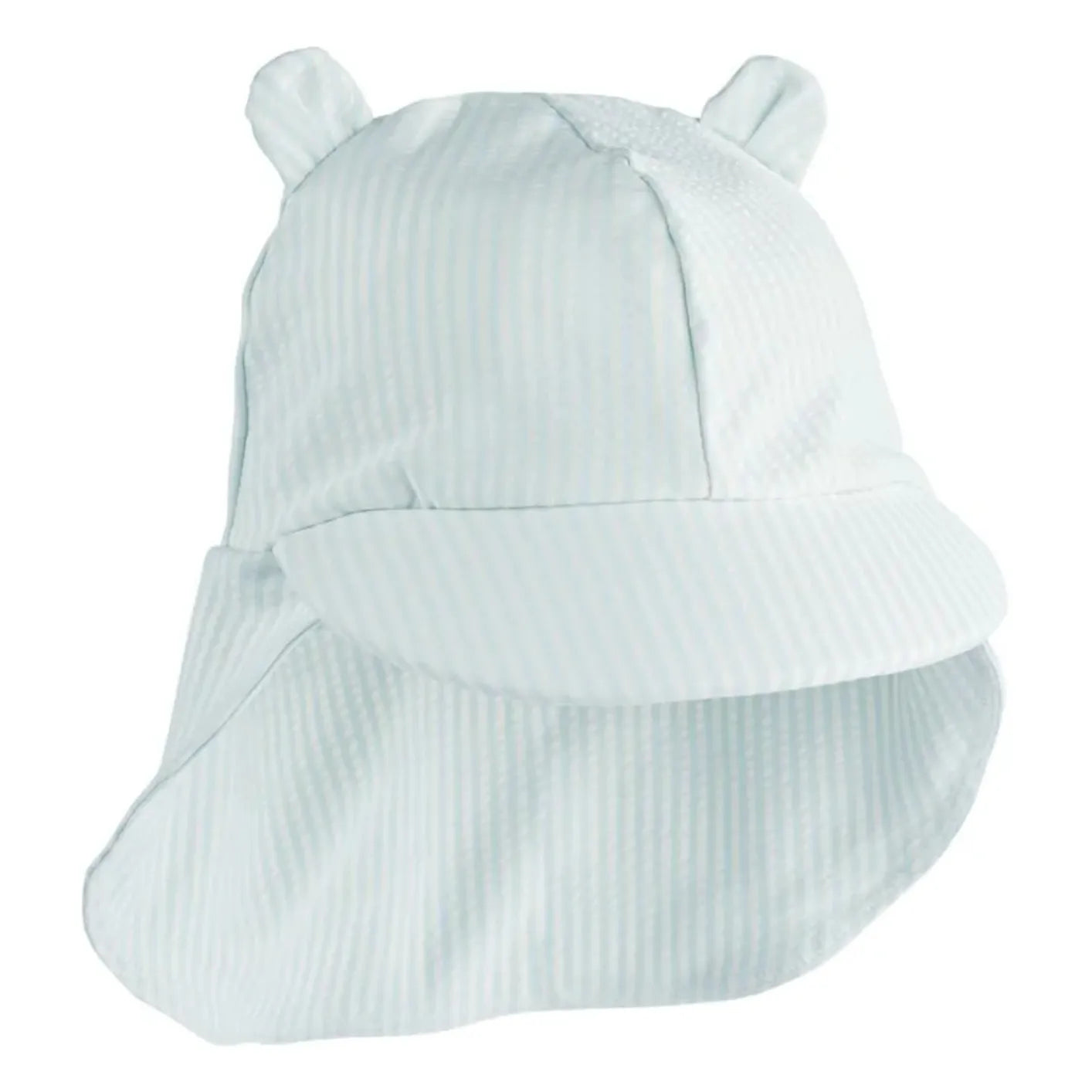 Liewood - Senia Seersucker Recycled Linen Hat | Light Blue