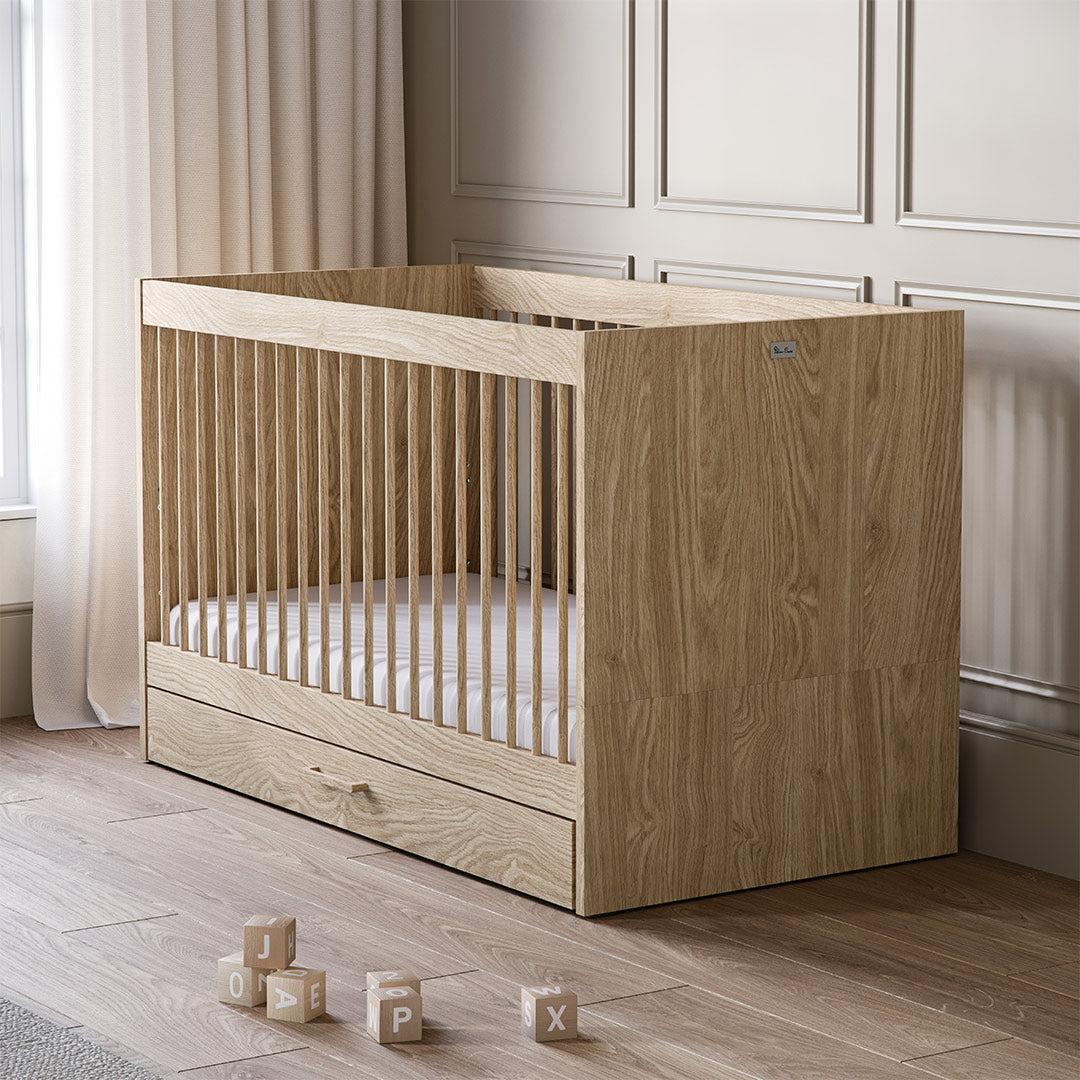 Silver Cross Geneva Cot Bed - Oak-Cot Beds-Oak-Cot Bed | Natural Baby Shower
