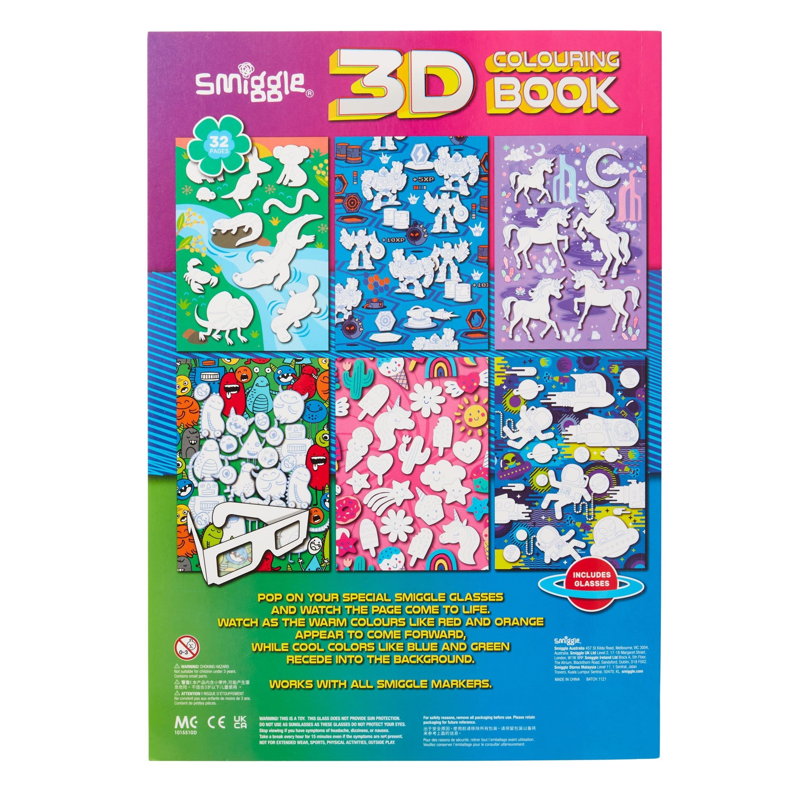 Smiggle - 3D Coloring Book