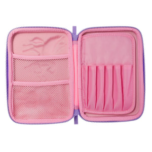Smiggle - 3D Embossed Hardtop Pink Unicorns Pencil Case
