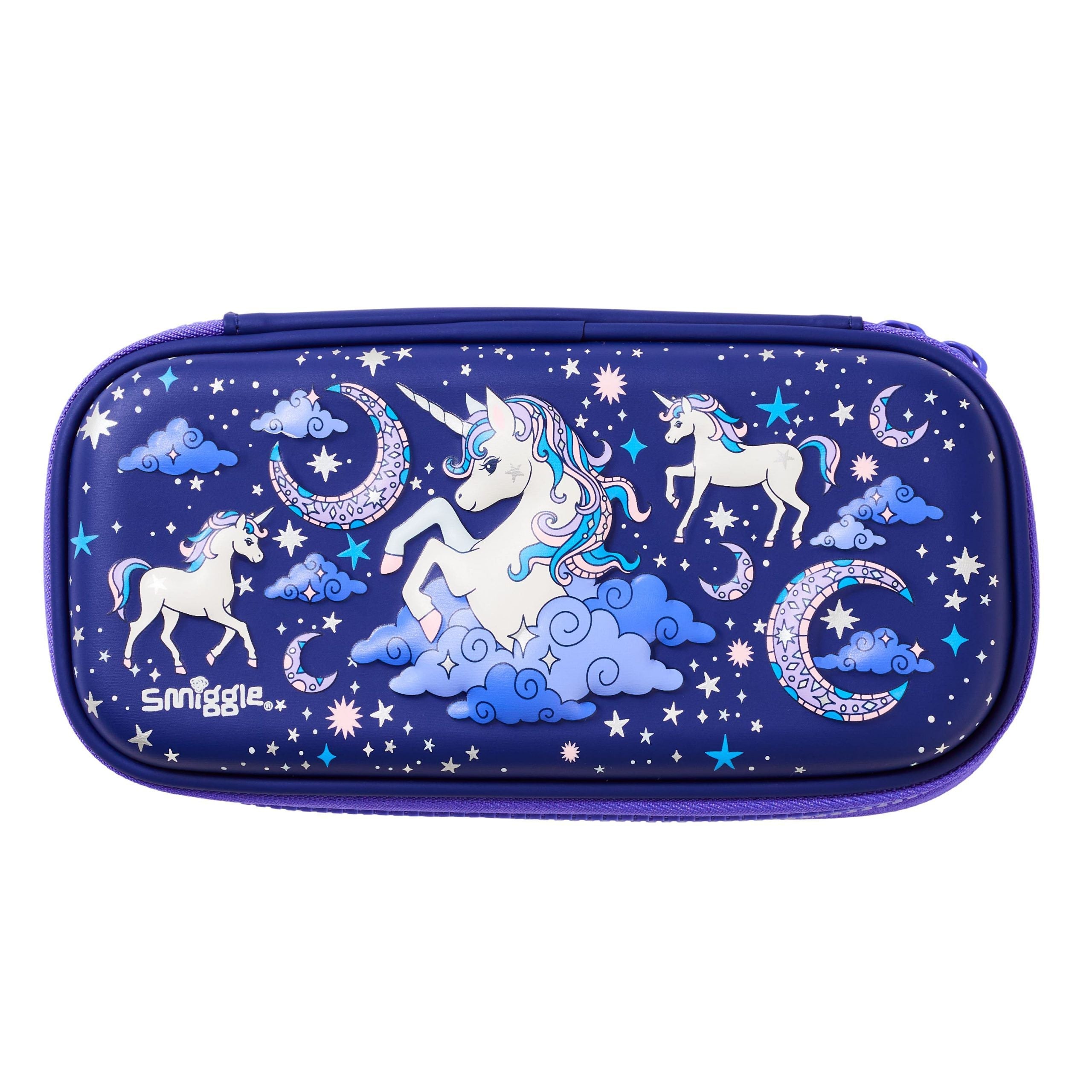 Smiggle - 3D Embossed Hardtop Unicorn Small Pencil Case