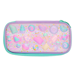 Smiggle - 3D Embossed Hardtop Wondrous Ice Cream Patterned Pink Pencil Case