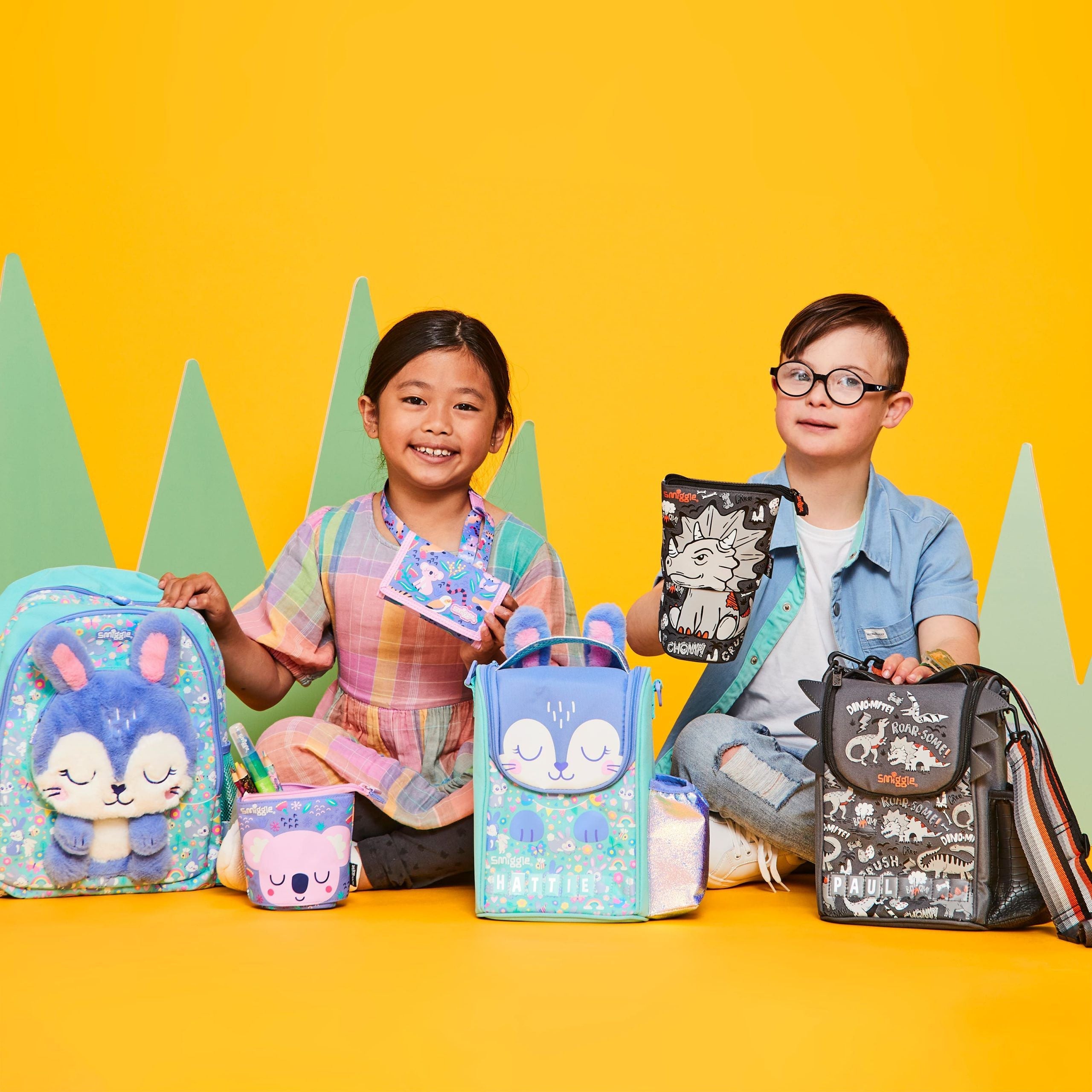Smiggle - Animalia Junior 4-Piece Preschool and Nursery School Bag Set