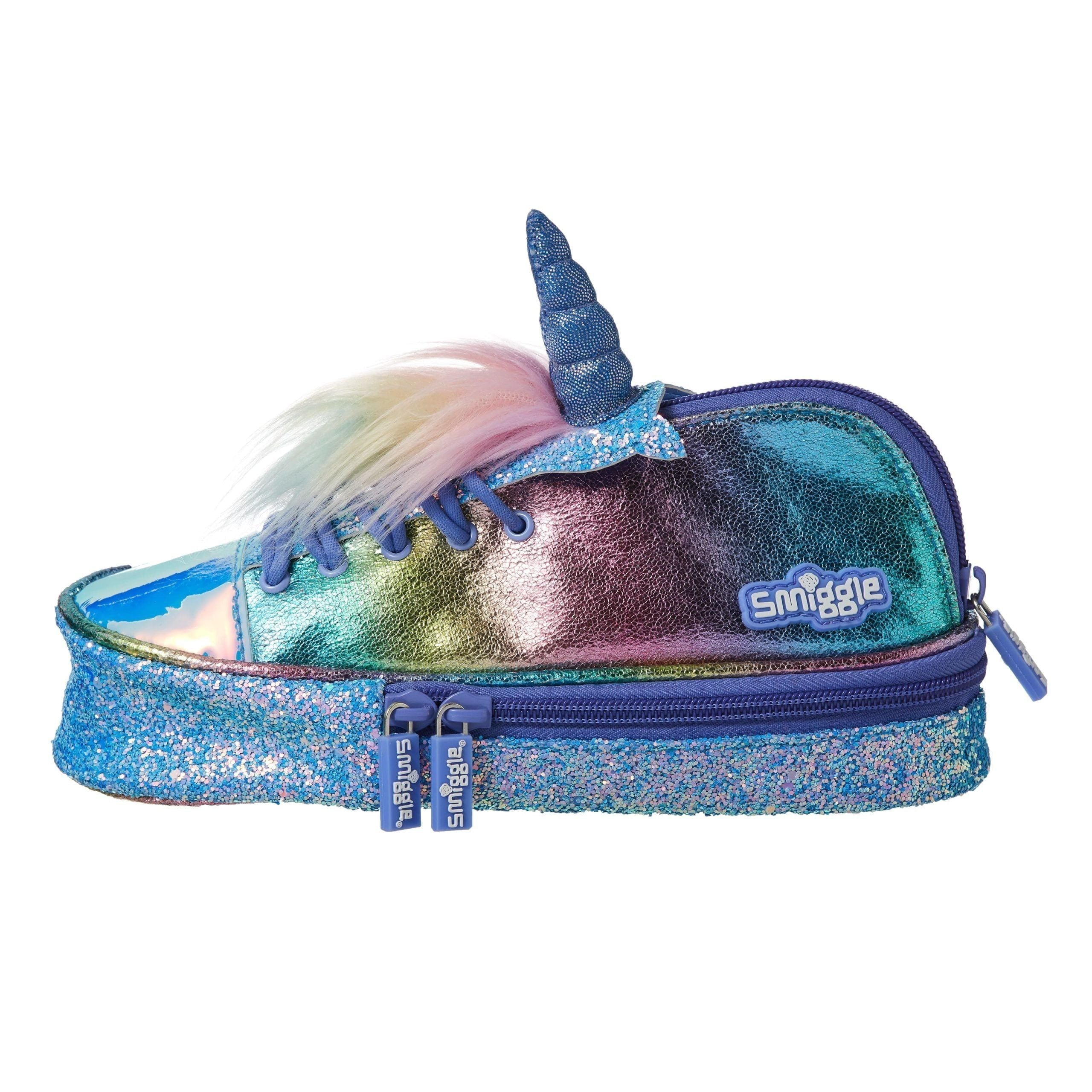 Smiggle - Ayakkabı Mor Unicorn Boynuzlu Kalem Kutusu - Dinossi