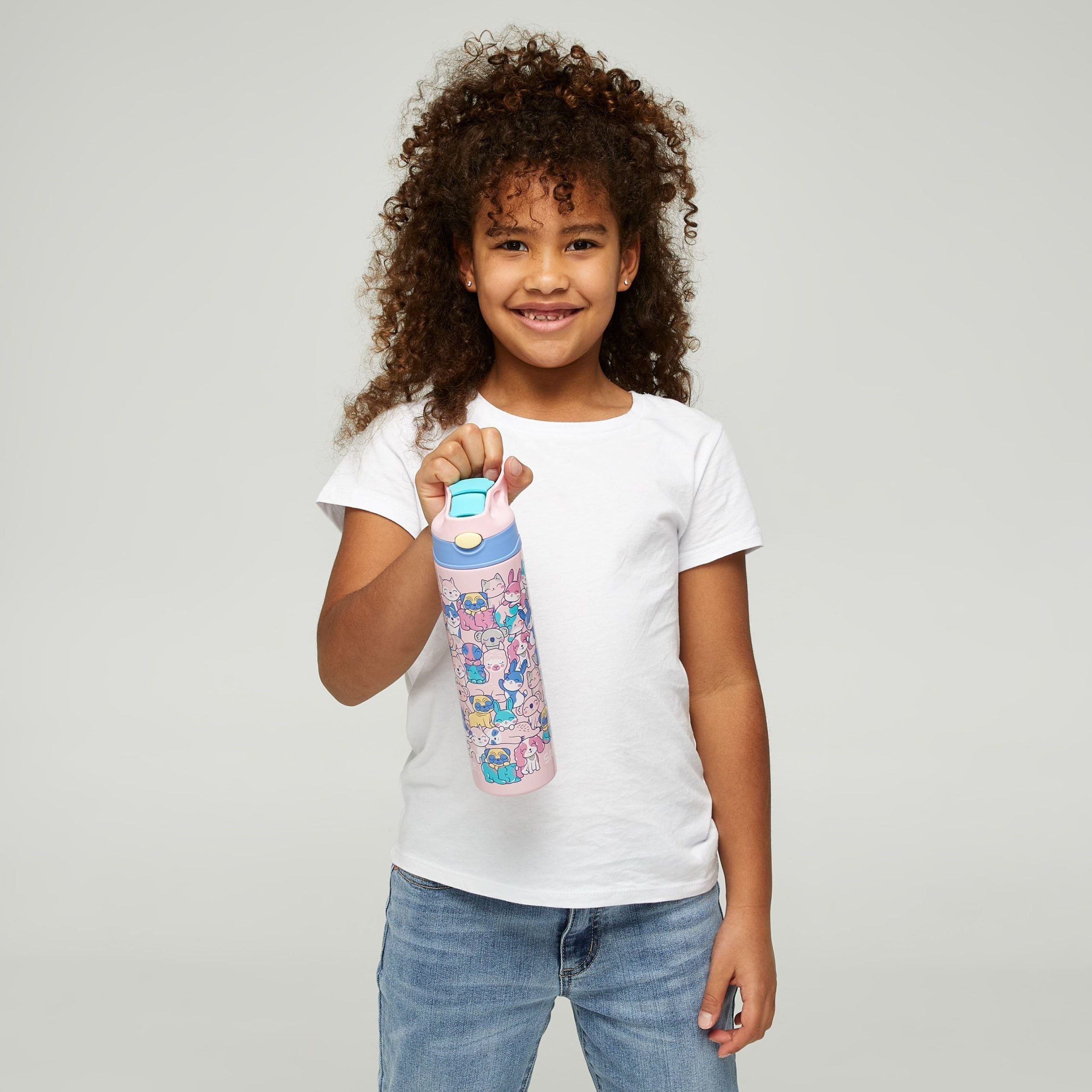 Smiggle - Better Togerher Stainless Steel 520ml Straw Bottle