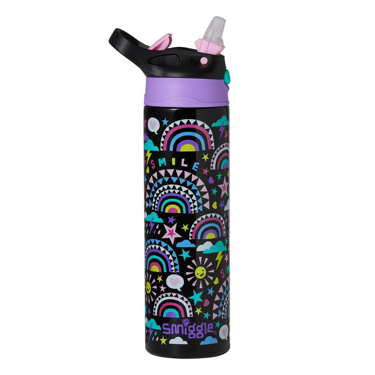 Smiggle - Better Togerher Stainless Steel 520ml Straw Bottle