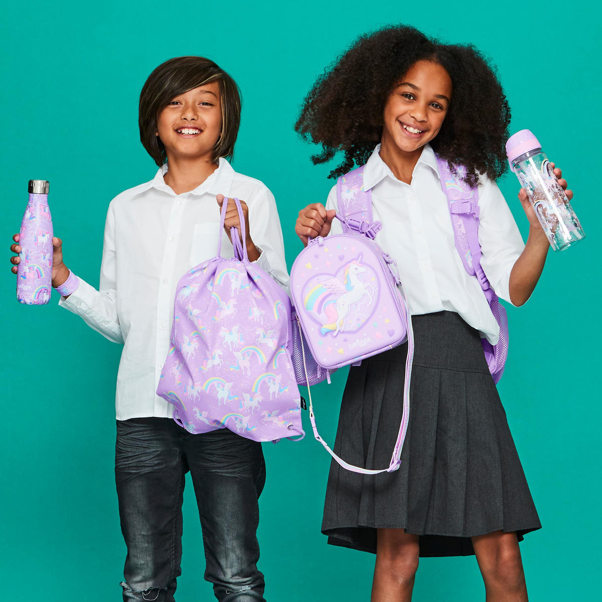 Smiggle - Beyond Pink Unicorns Drawstring Bag