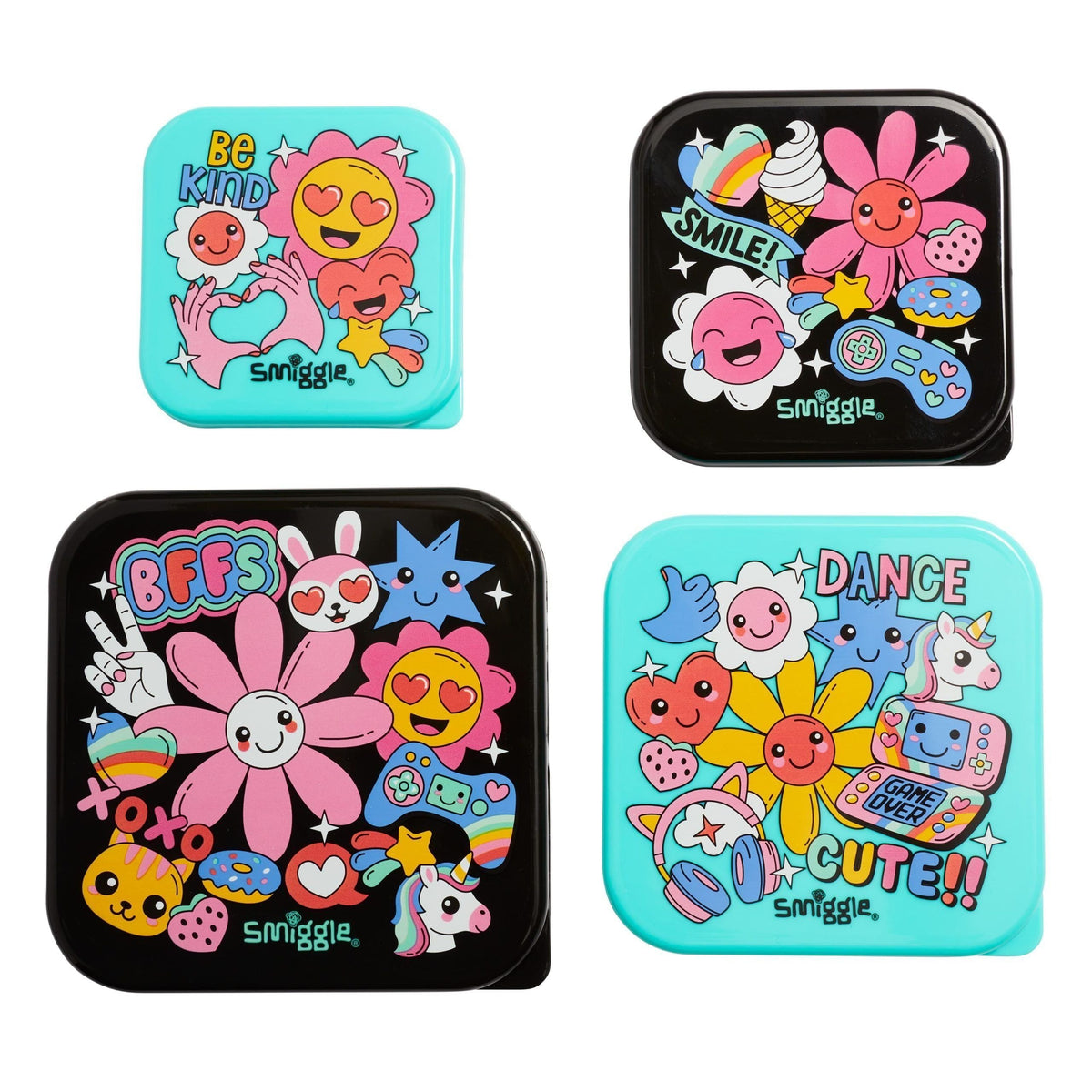 Smiggle - Bright Side 4-Piece Lunch Boxes