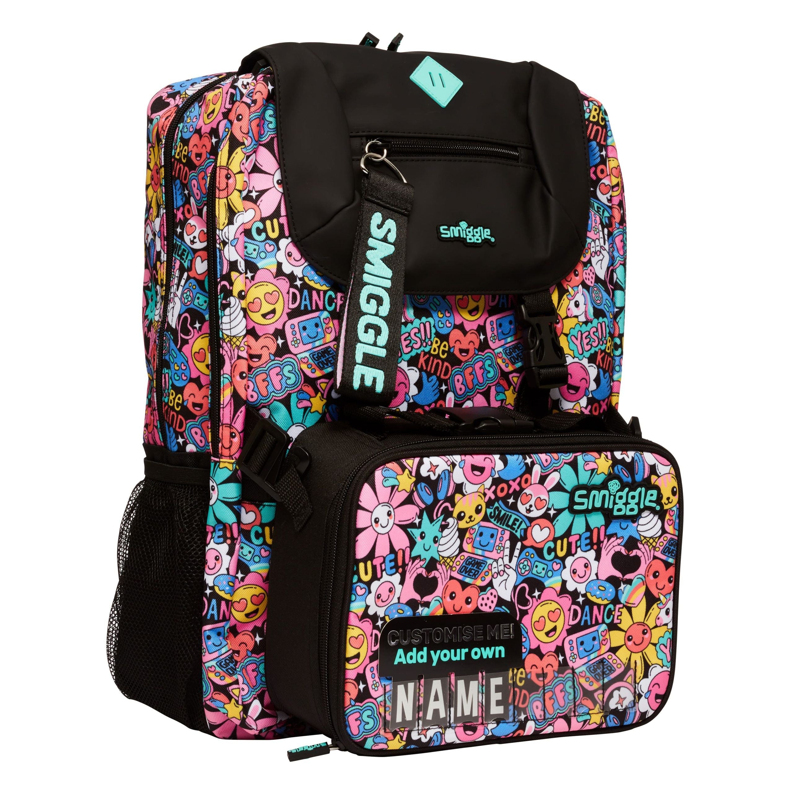 Smiggle - Bright Side Lunch Bag Attachable Backpack