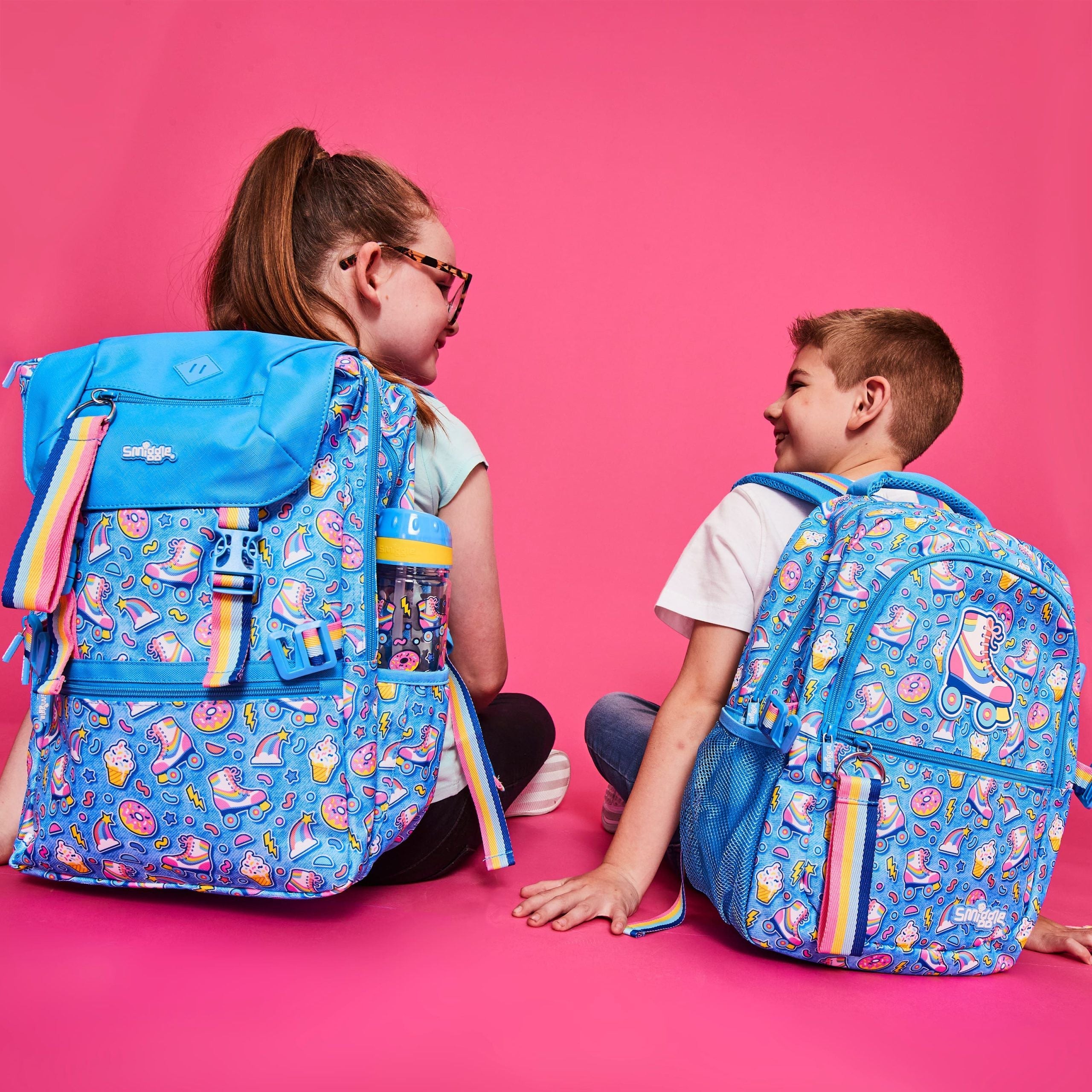 Smiggle - Bright Side Lunch Bag Attachable Backpack