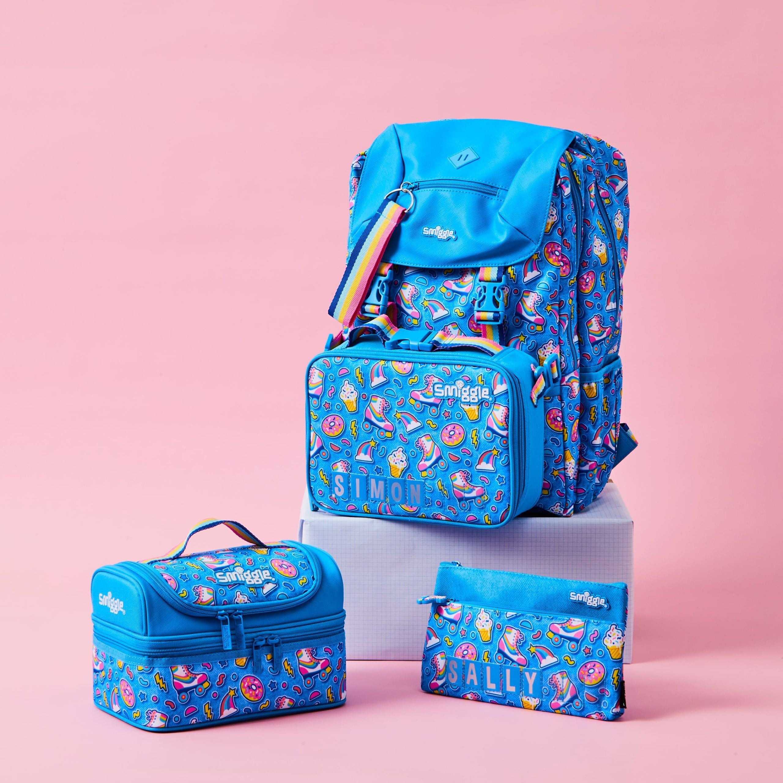 Smiggle - Bright Side Lunch Bag Attachable Backpack
