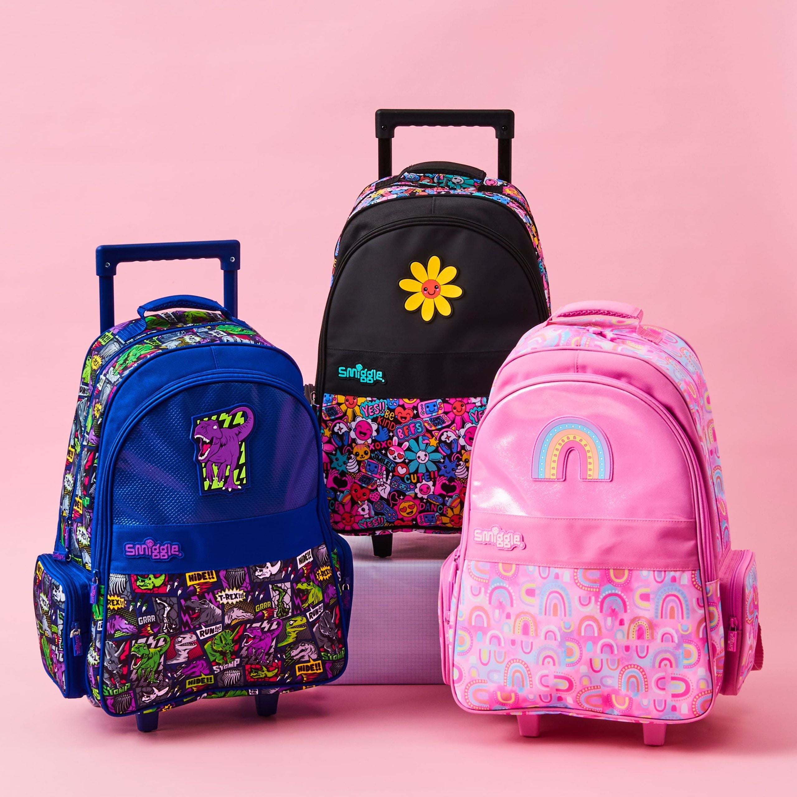 Smiggle - Bright Side Lighted Trolley School and Travel Bag