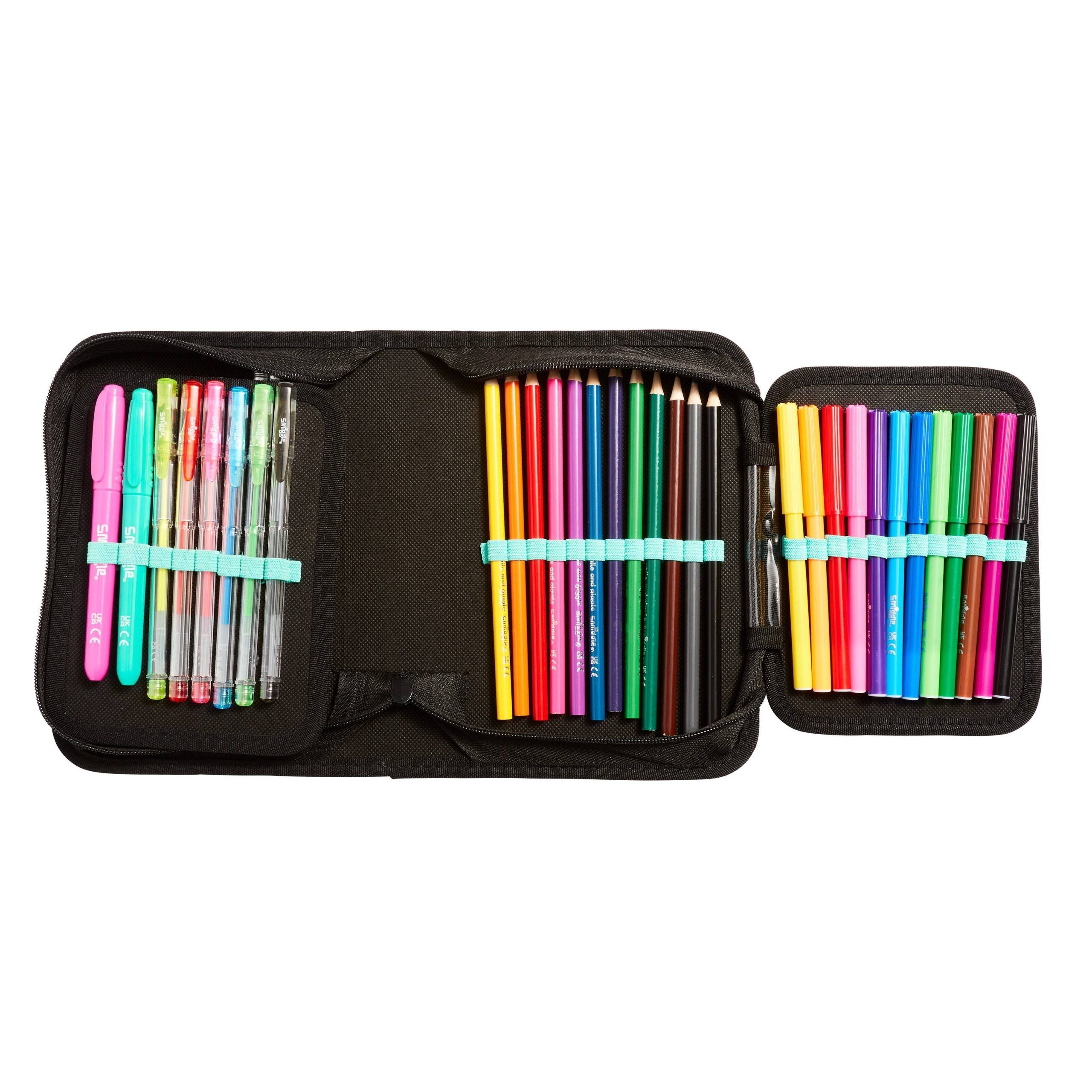 Smiggle - Bright Side Pencil Case and Pencils Stationery Set
