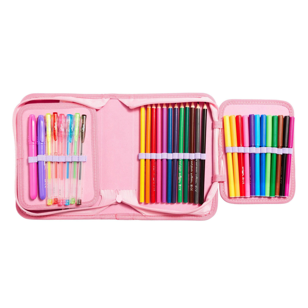 Smiggle - Bright Side Pencil Case and Pencils Stationery Set