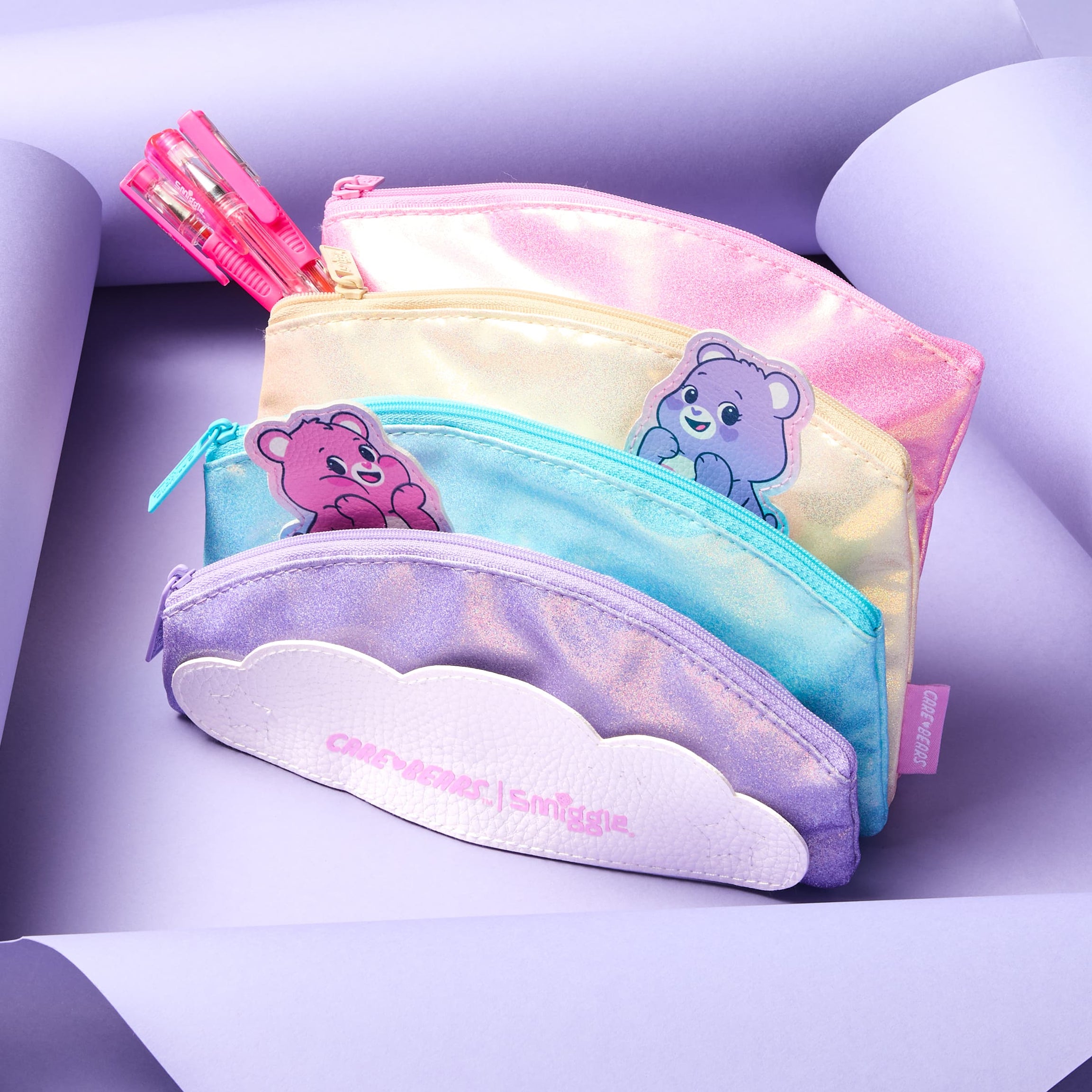 Smiggle - Care Bears Multi-Pocket Pencil Case
