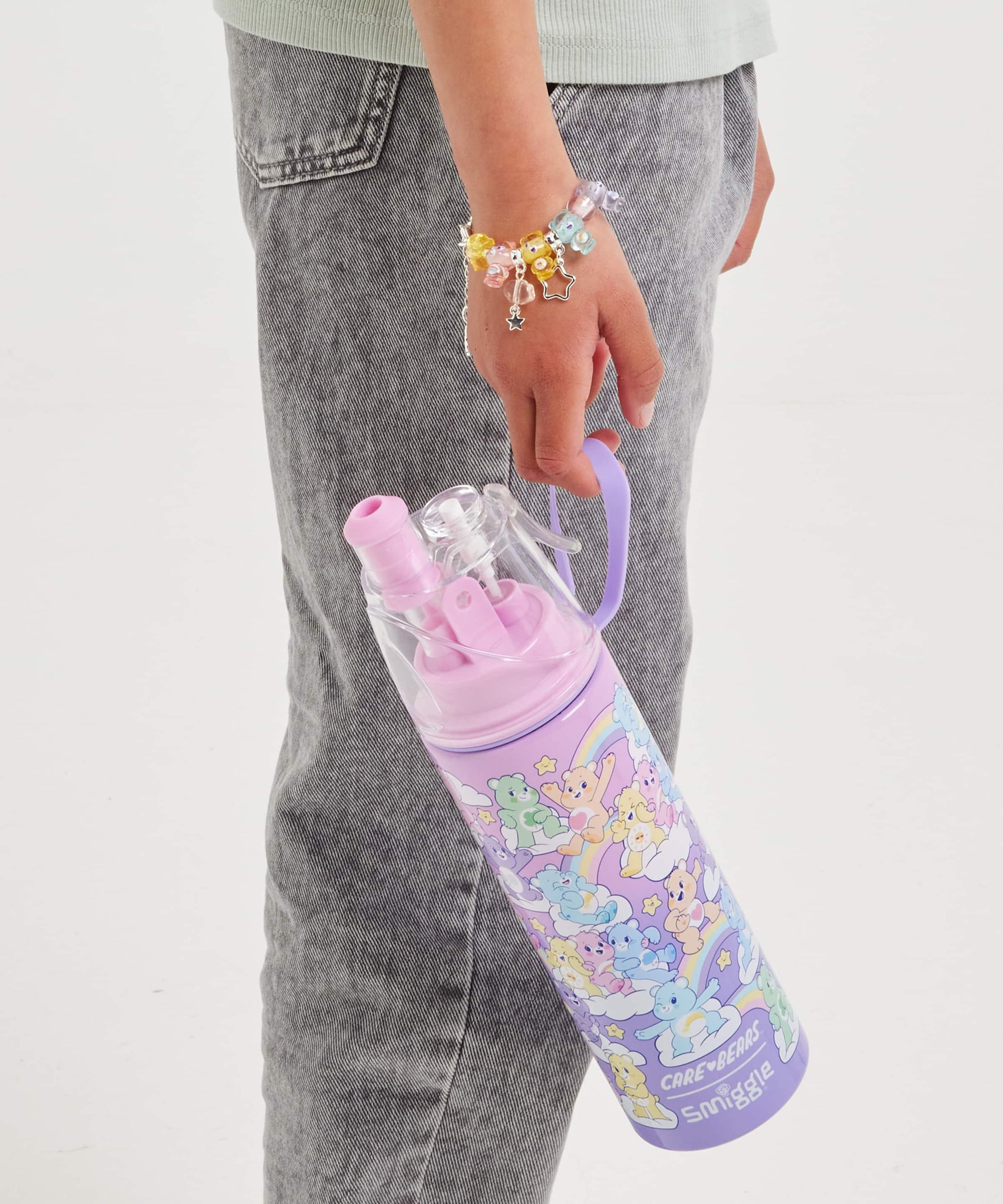 Smiggle - Care Bears Water Spray 500ML Steel Bottle