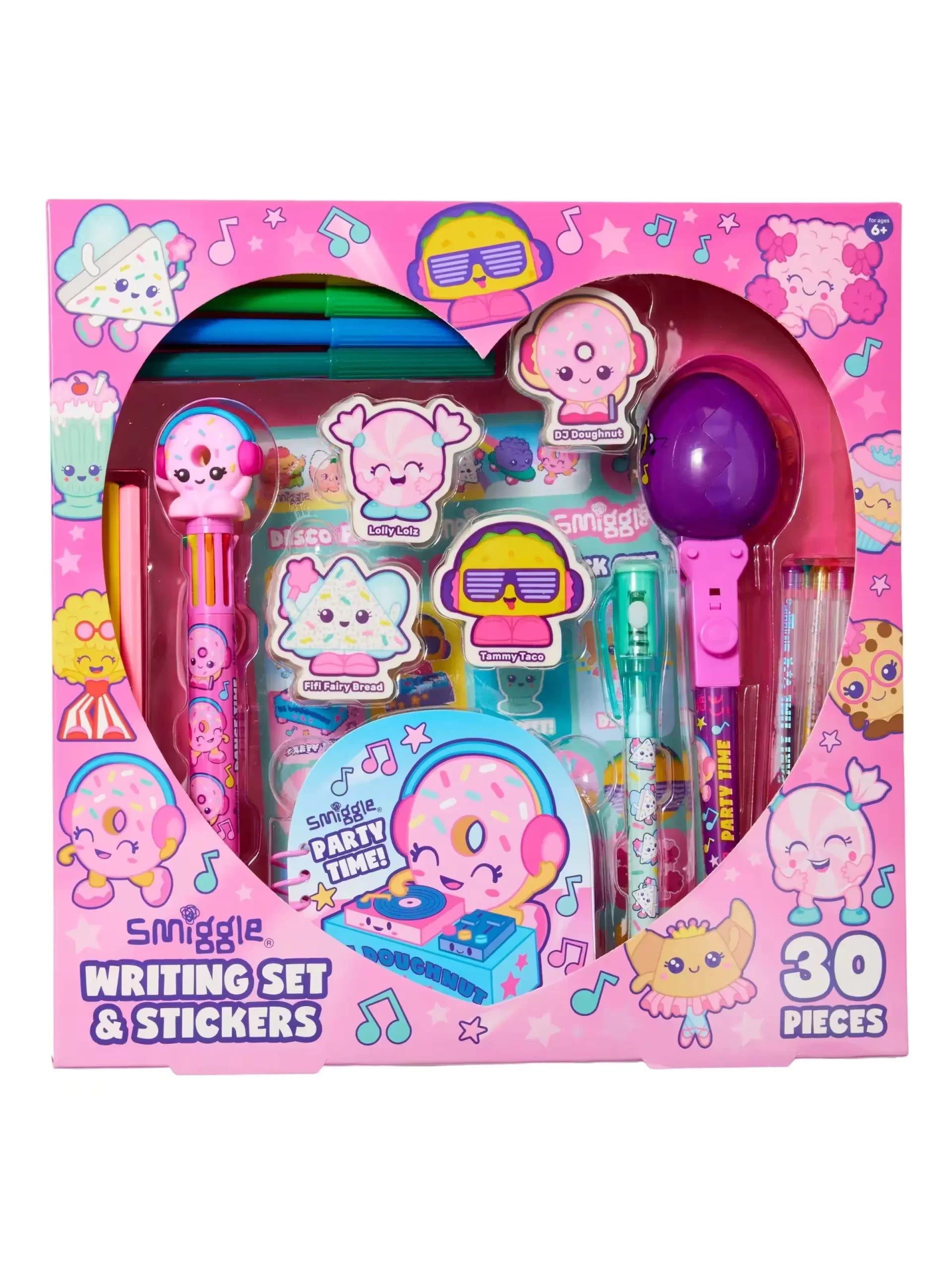 Smiggle - Notebook, Eraser, Pencil and Colouring Stationery Set