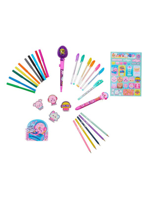 Smiggle - Notebook, Eraser, Pencil and Colouring Stationery Set