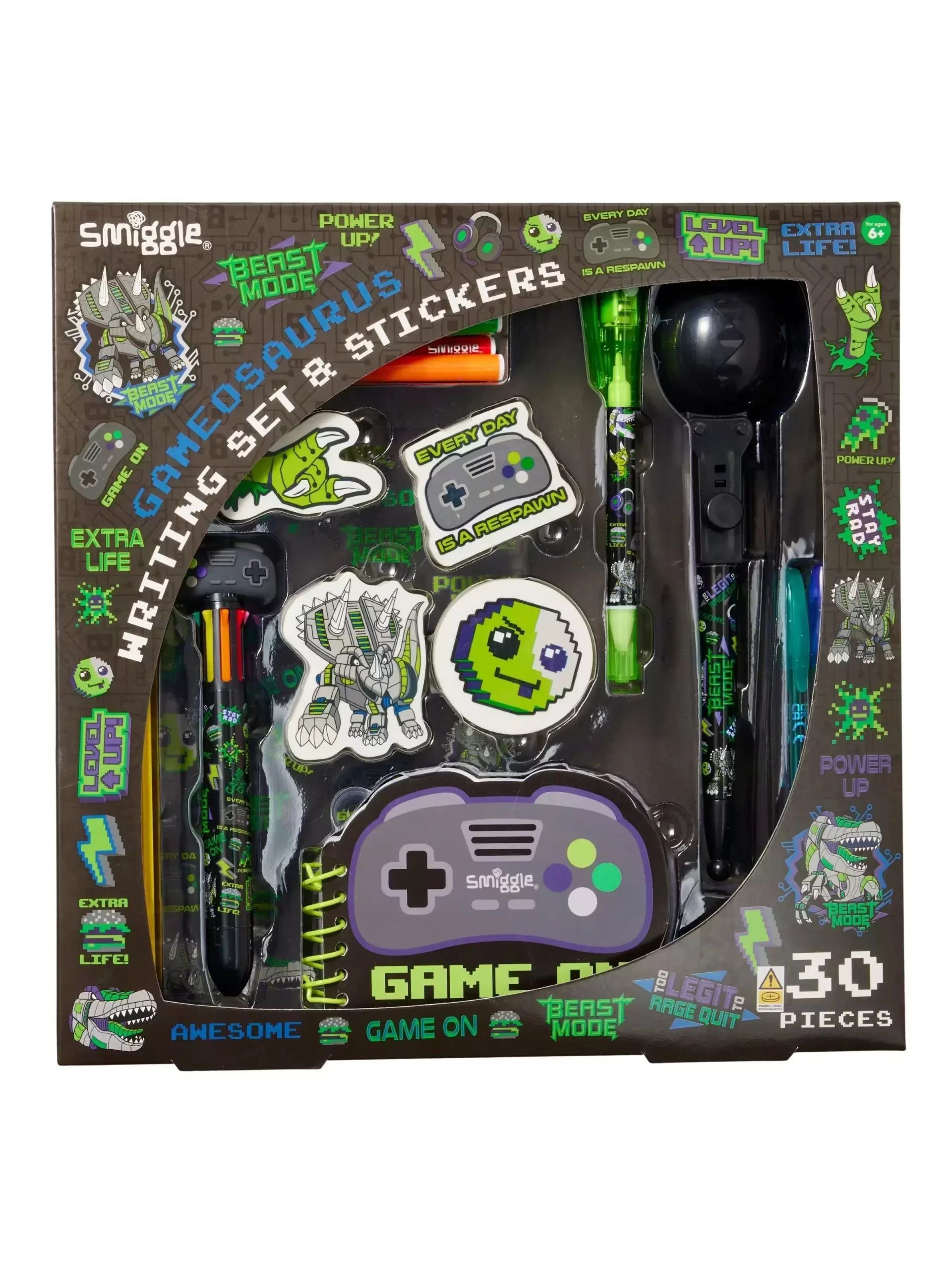 Smiggle - Notebook, Eraser, Pencil and Colouring Stationery Set