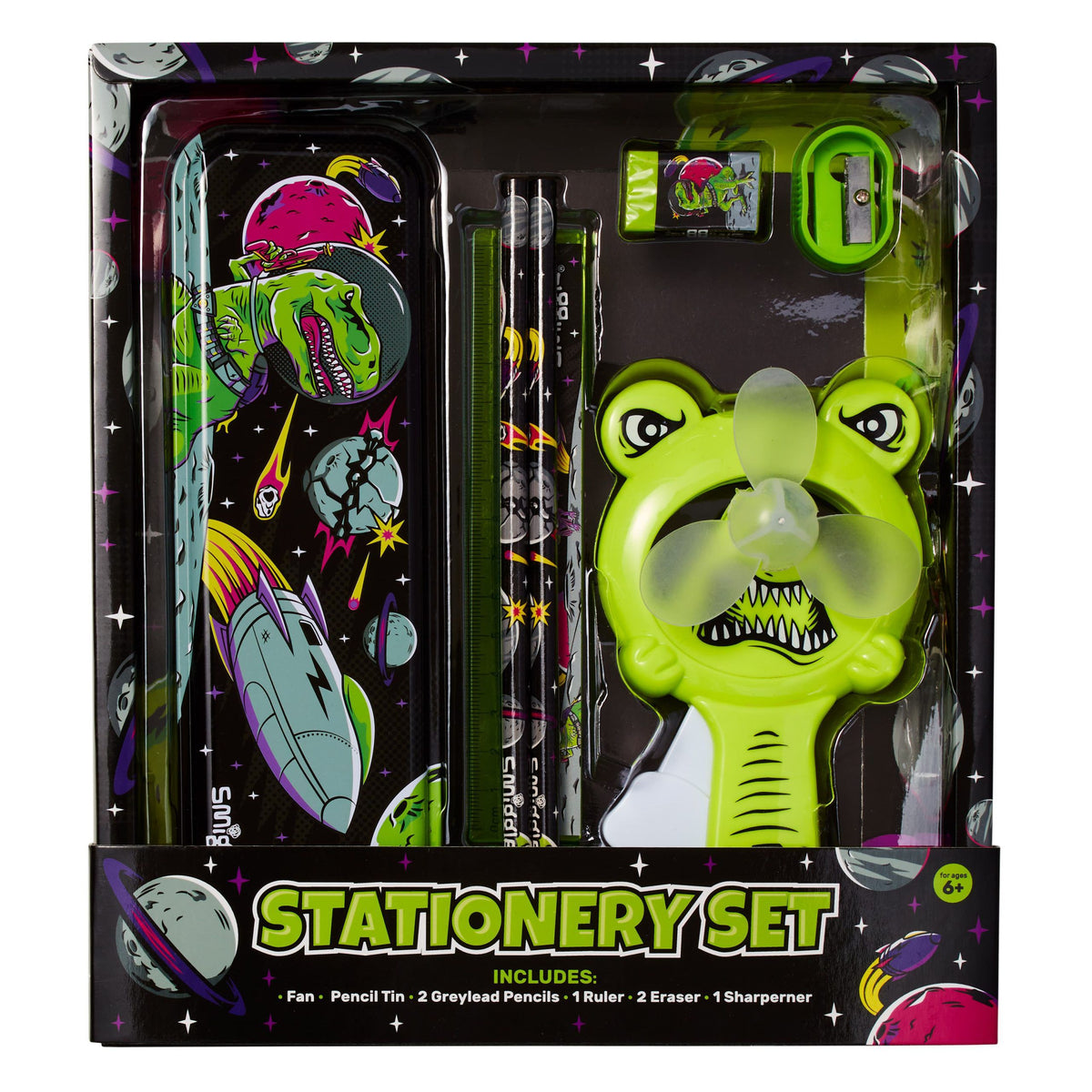 Smiggle - Dinossi Specially Designed Dino Stationery Set and Aerator