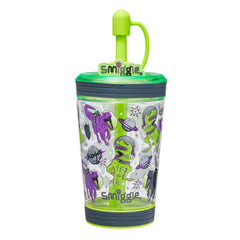 Smiggle - Dinosaurs Non-Spill Water Cup with Straw 580ML