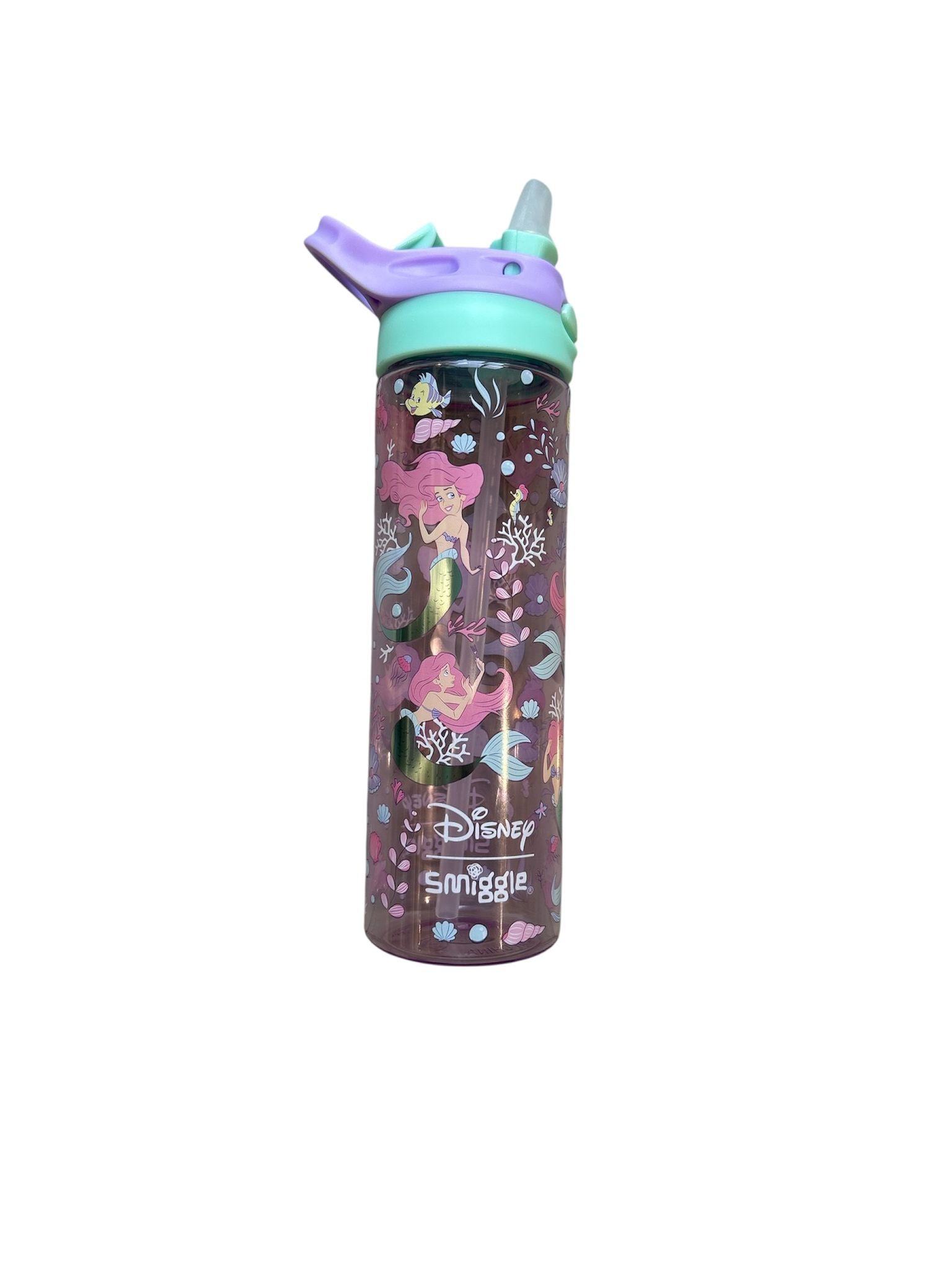 Smiggle - Disney Ariel BPA-free Automatic Straw 650ML Water Bottle