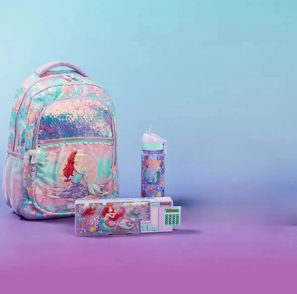 Smiggle – Disney Princess Ariel 3-Piece School Bag Set