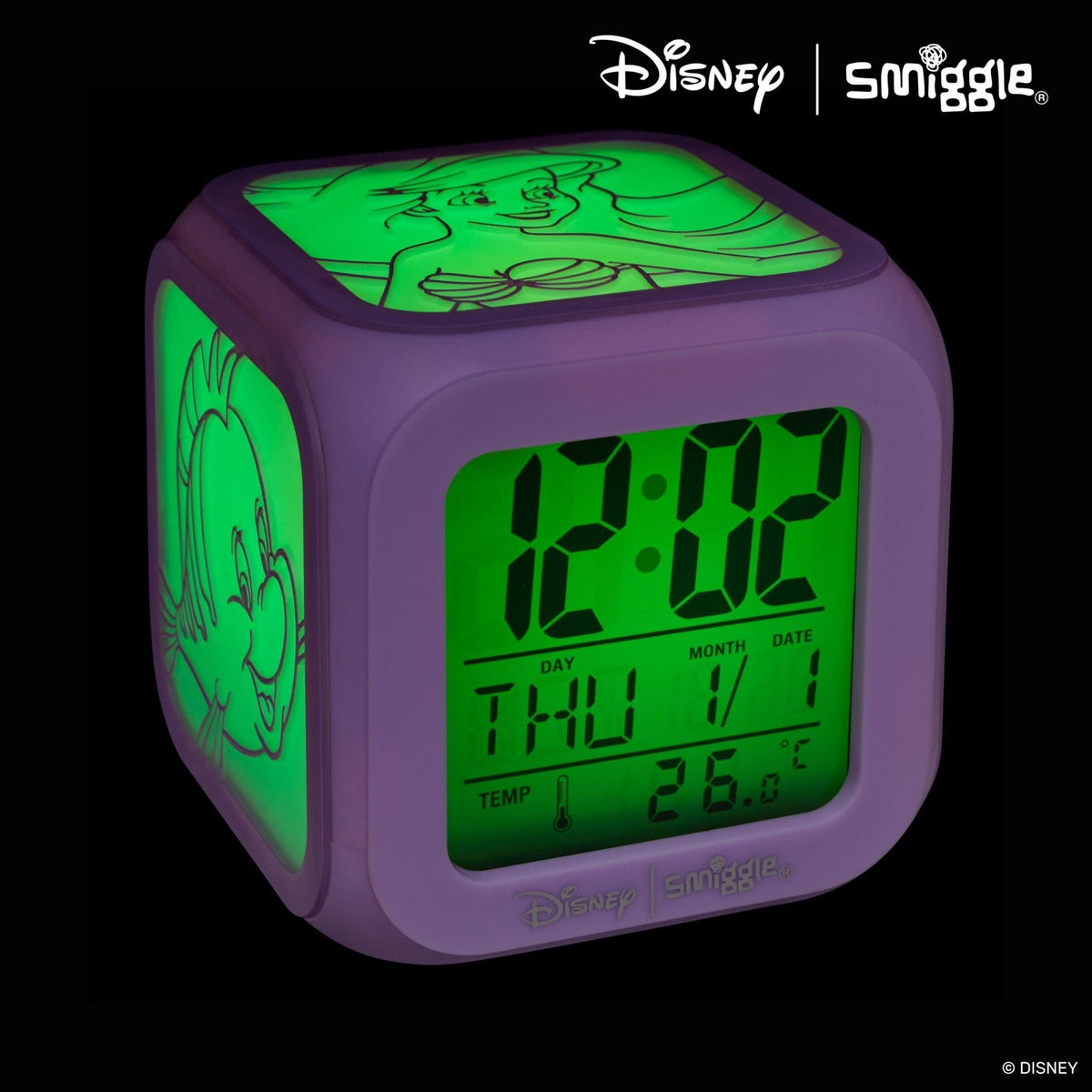 Smiggle - Disney Princess Ariel Lighted Digital Table Clock
