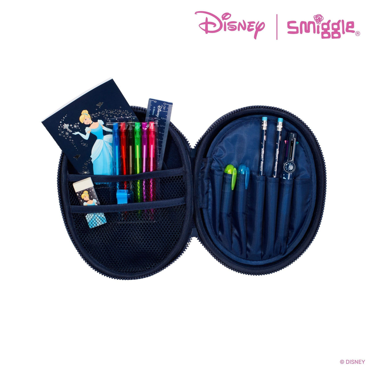 Smiggle - Disney Princess Cinderella Hardtop Stationery Set