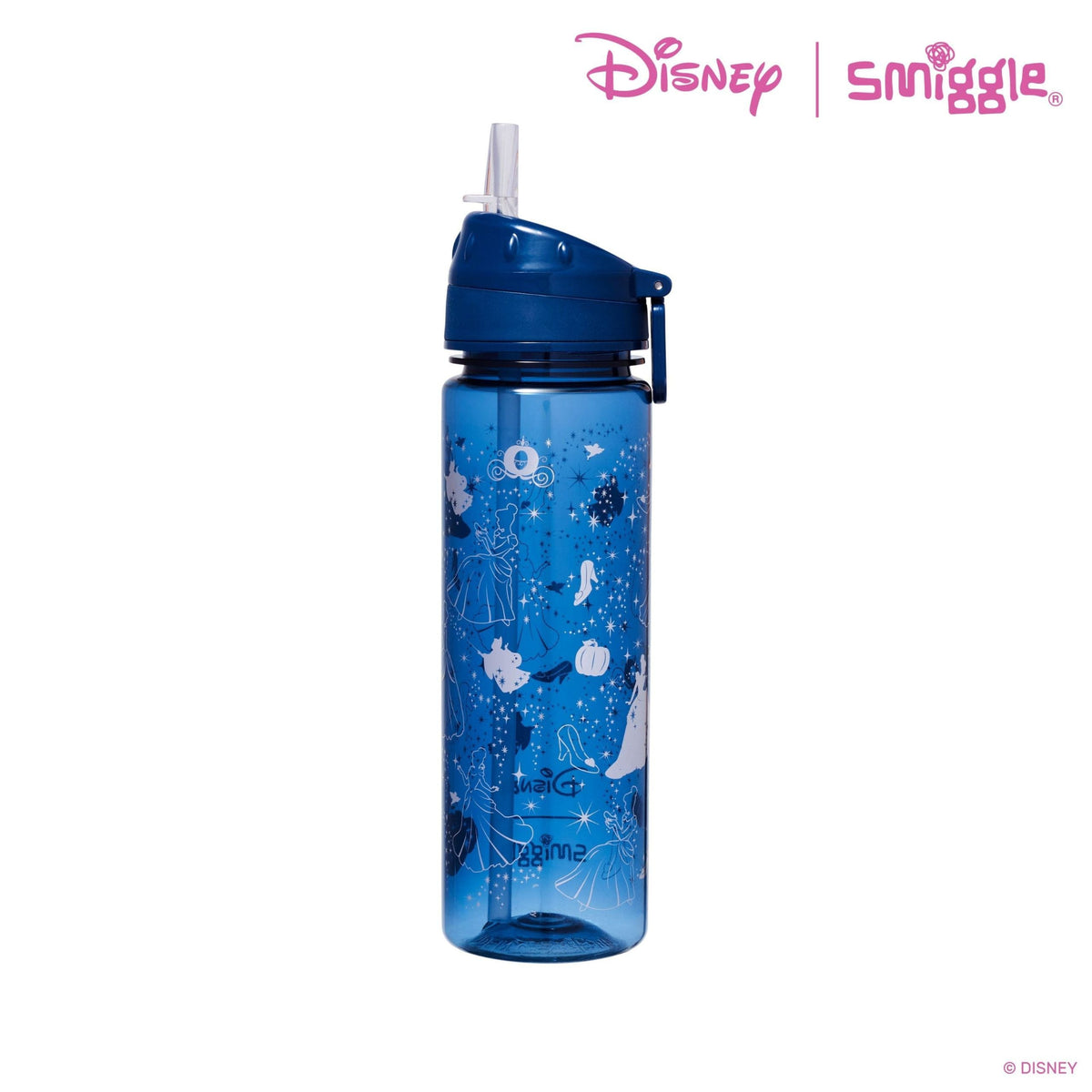 Smiggle - Disney Princess Straw Bottle 650ML BPA Free