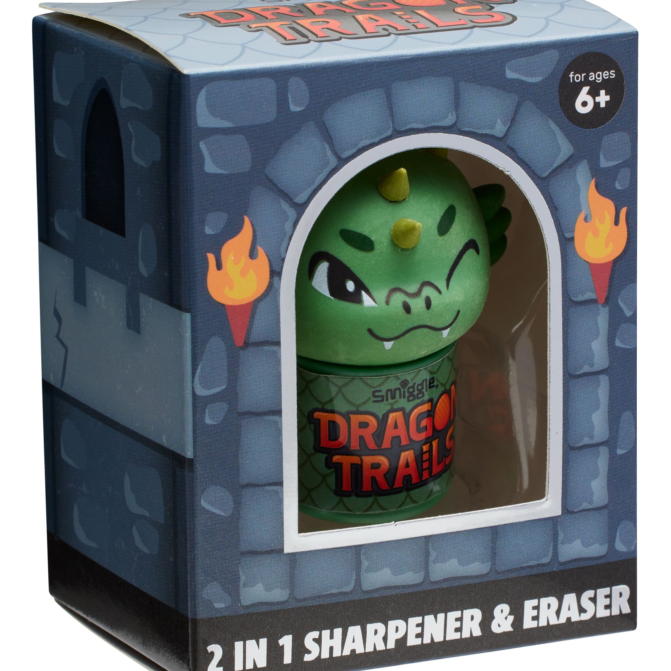 Smiggle - Dragon Trails 2 in 1 Sharpener and Eraser