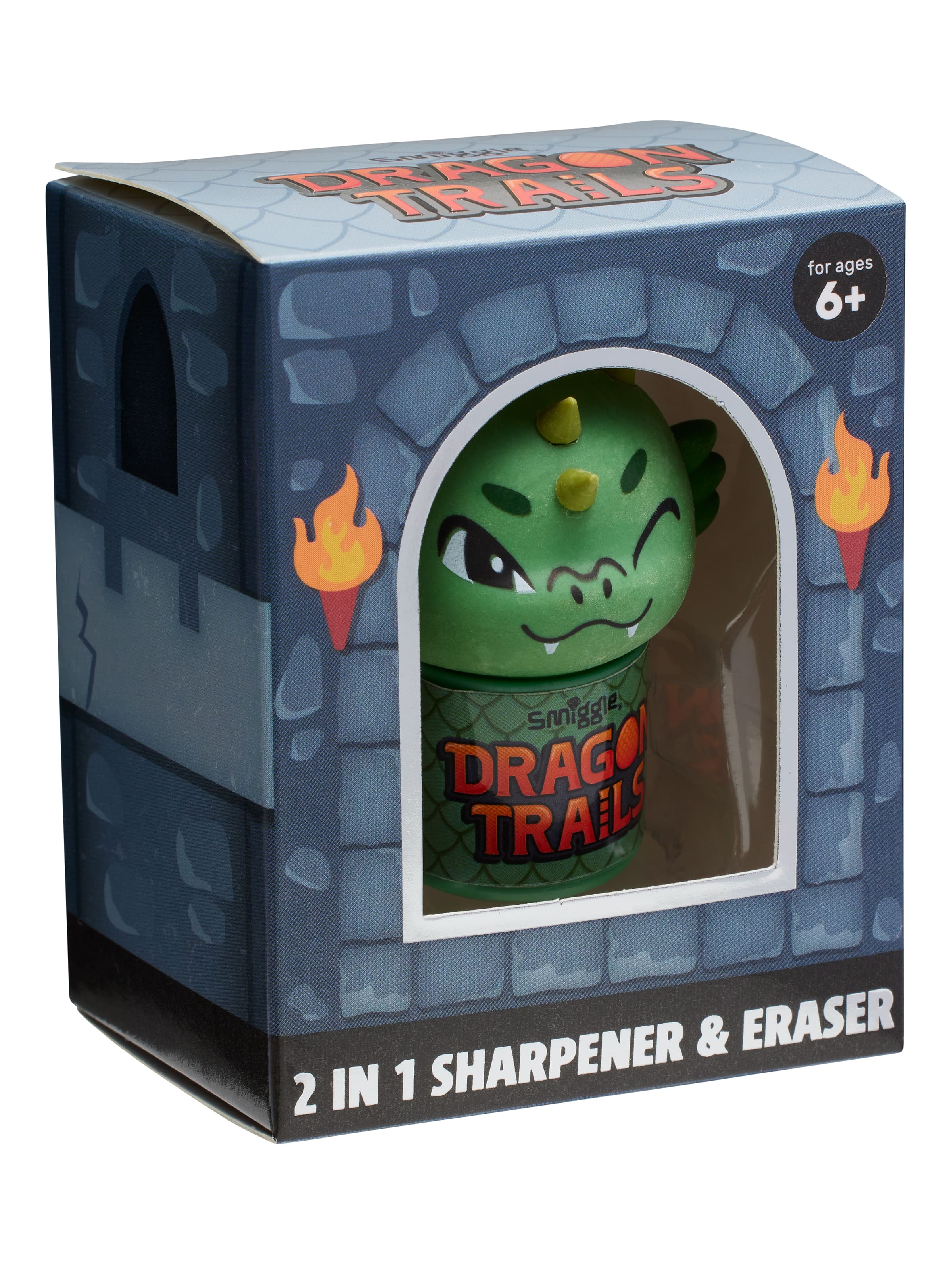 Smiggle - Dragon Trails 2 in 1 Sharpener and Eraser