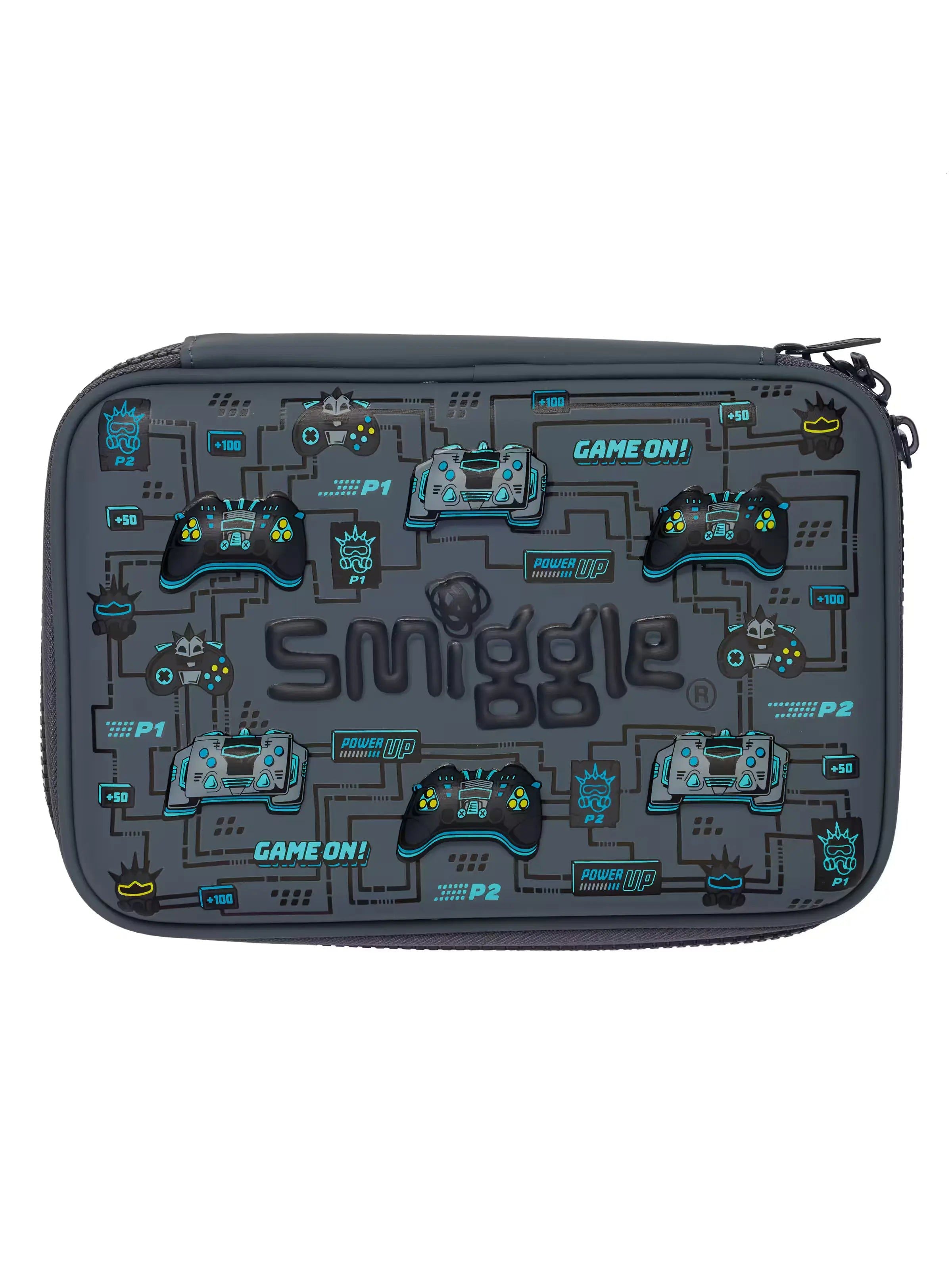 Smiggle - Epic Çift Gözlü Hardtop 3B Kalem Kutusu - Dinossi