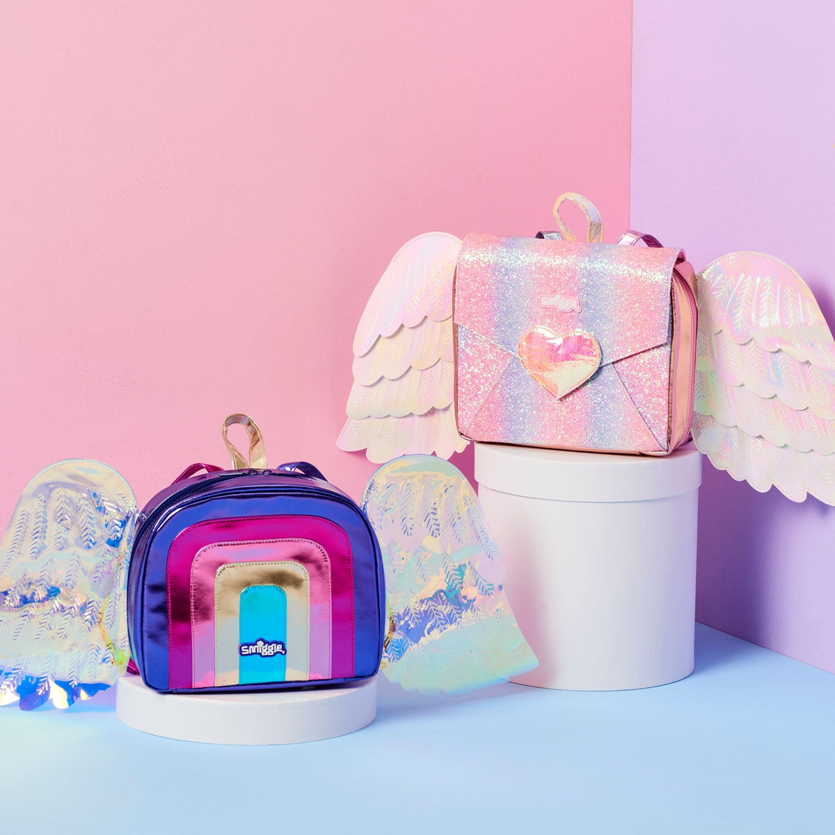 Smiggle - Pink Backpack with Ethereal Wings